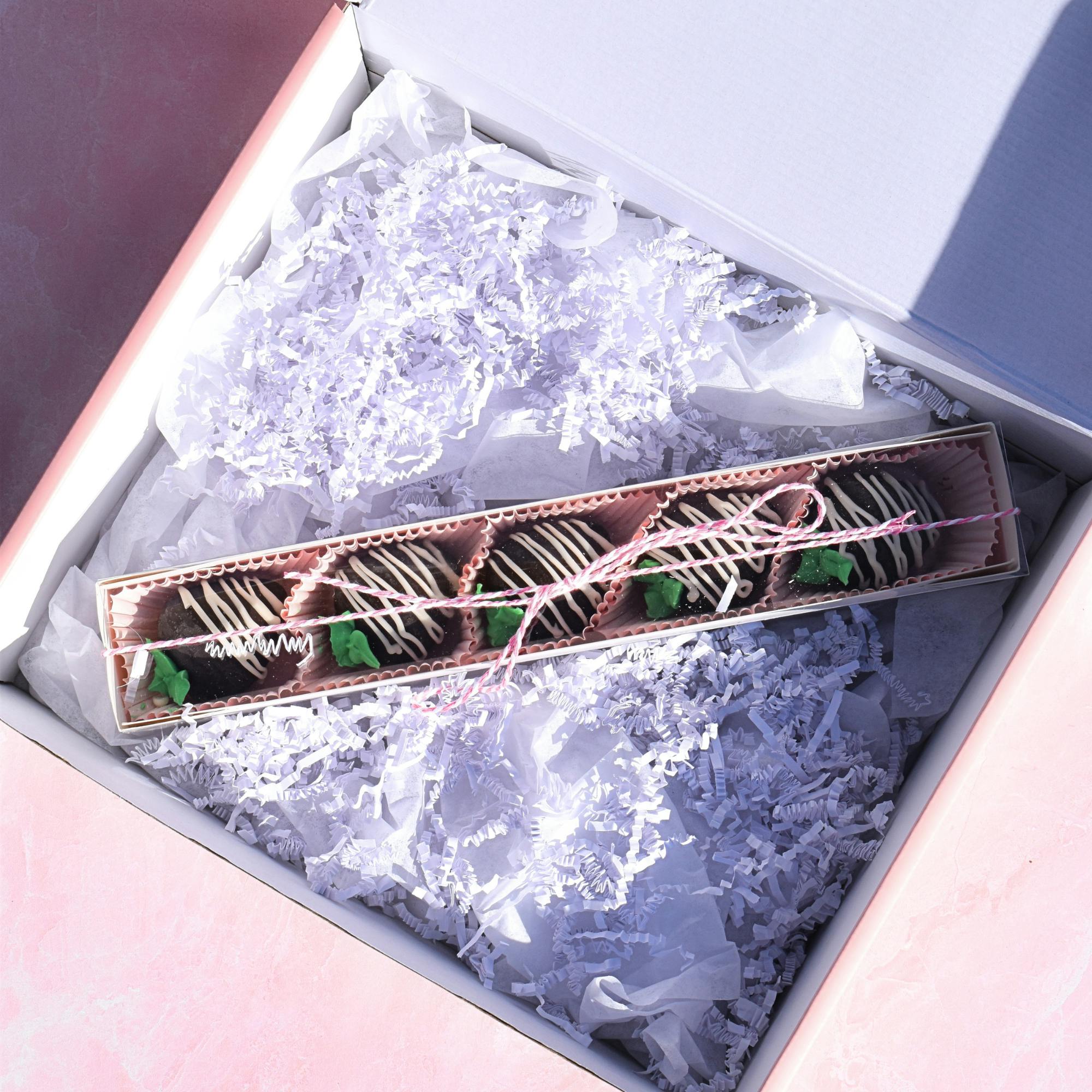 "Chocolate Covered Strawberries" Ice Cream Bites - 10 Pack by Andia's Ice Cream - Alternate image 3