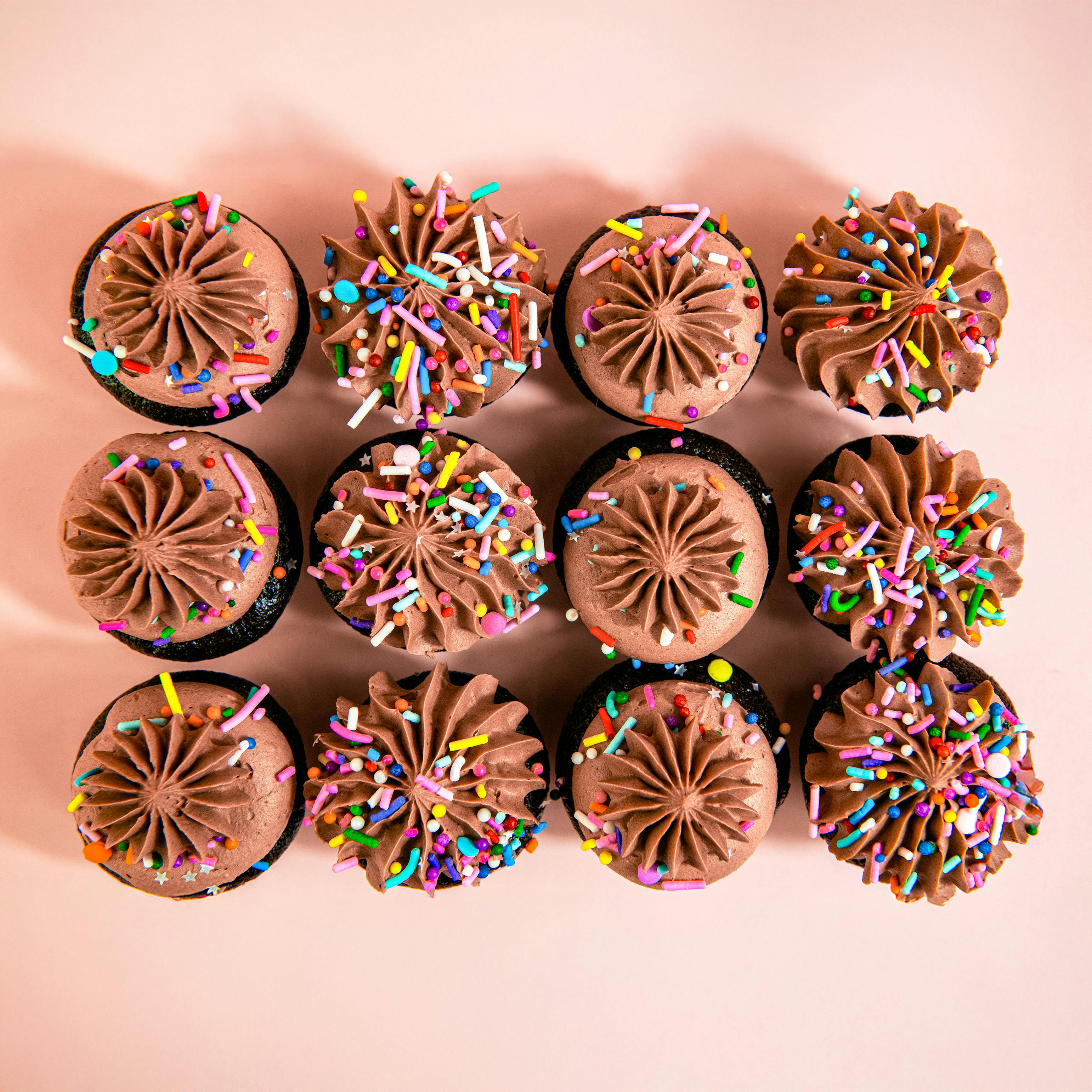 Vegan Chocolate Mini Cupcakes - 12 Pack by Trophy Cupcakes - Alternate image 2