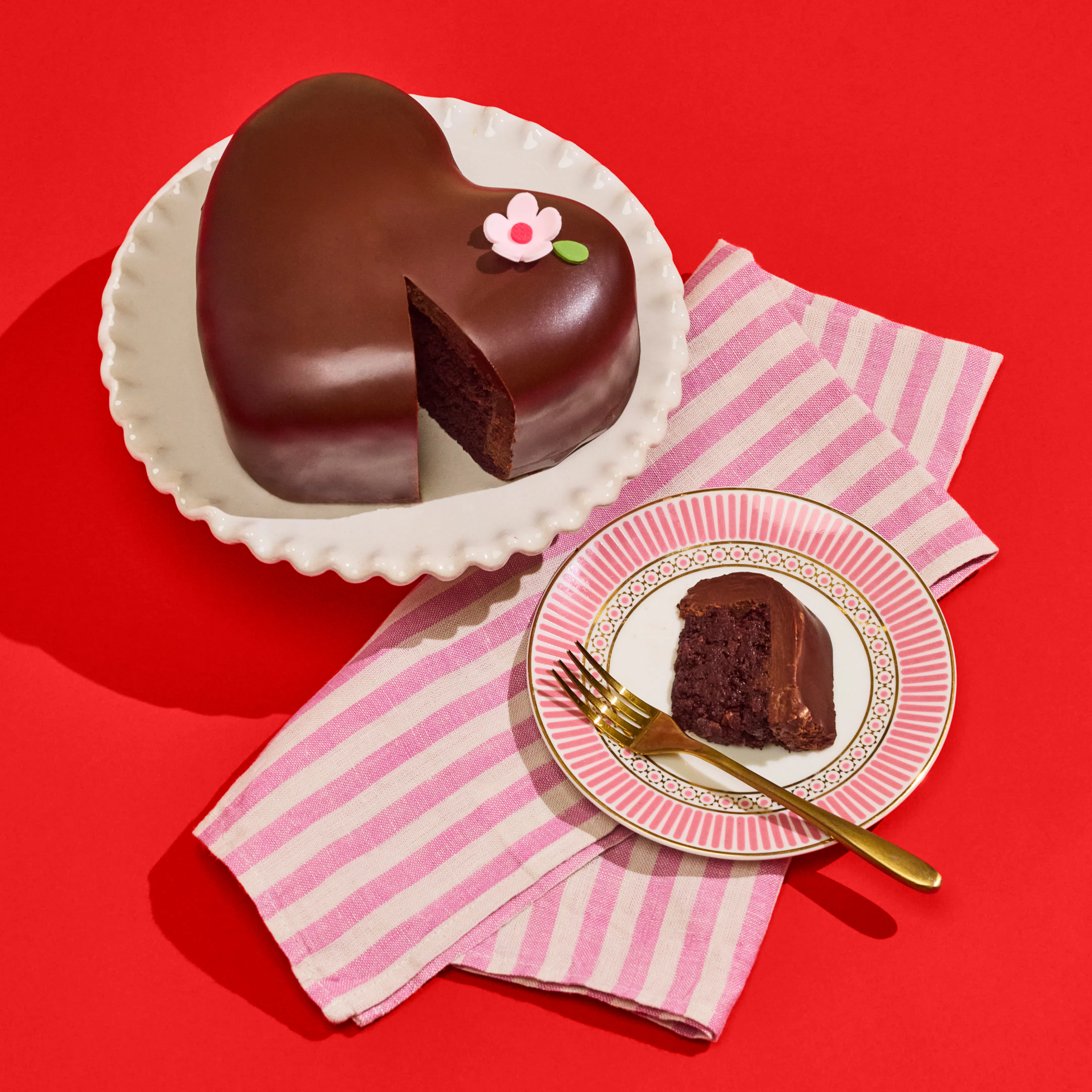 Chocolate Heart Scharffen Berger Cake by Miette Patisserie