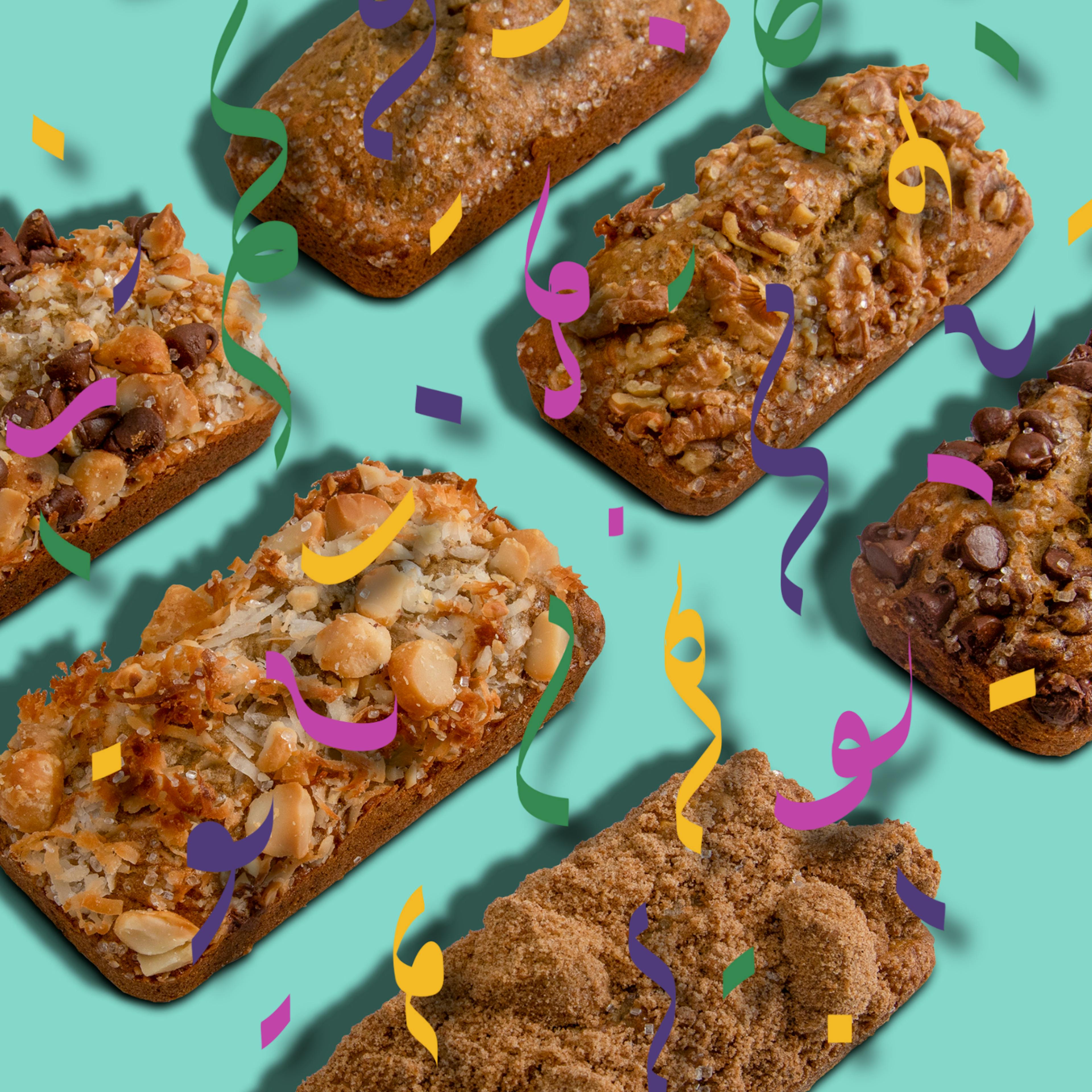 "Let the Good Times Roll" Mardi Gras Banana Bread - 6 Pack by Maui Banana Bread Co