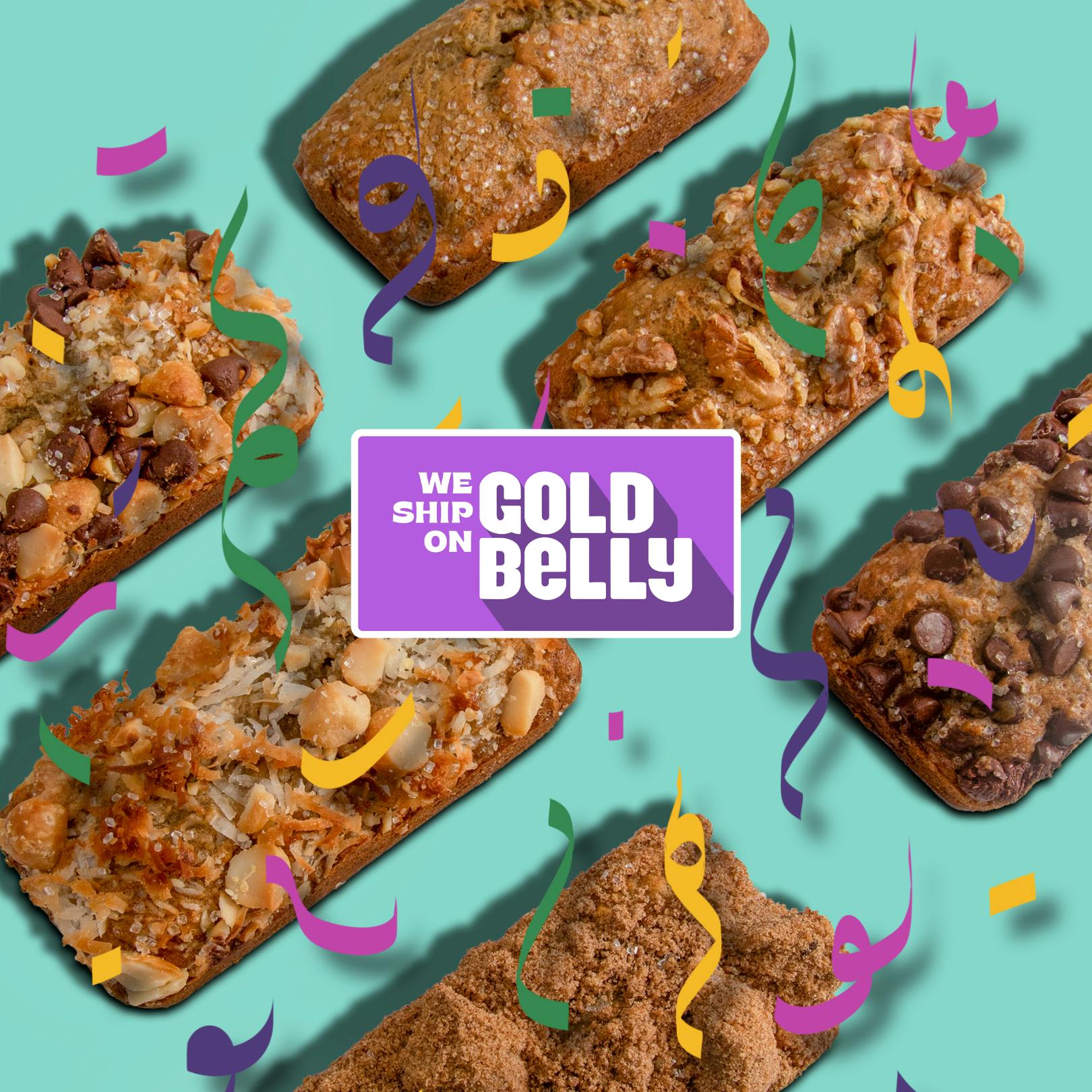 "Let the Good Times Roll" Mardi Gras Banana Bread - 6 Pack by Maui Banana Bread Co - Alternate image 2