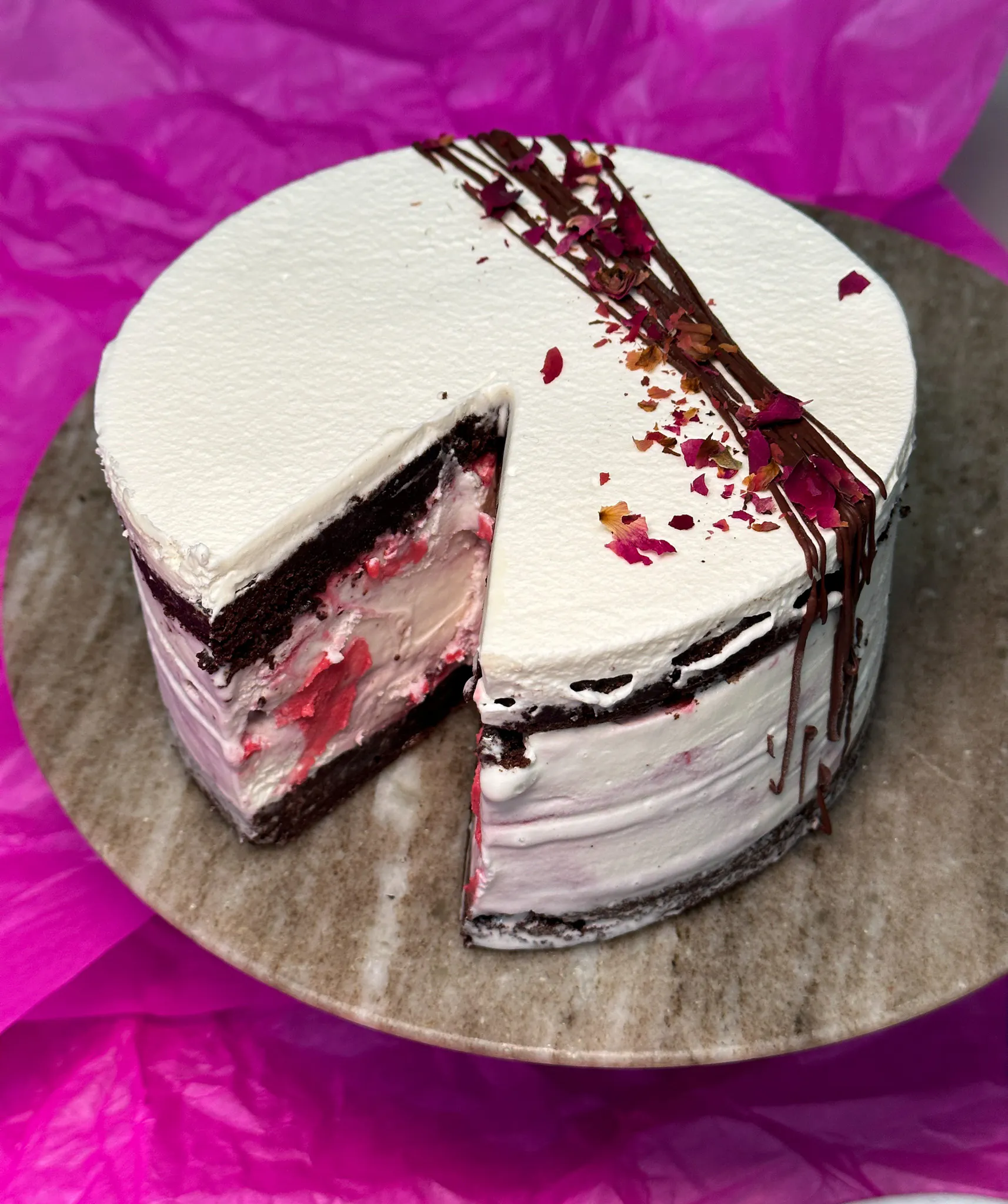 Valentine's Day "Heart Stopper" Ice Cream Cake by La Newyorkina - Alternate image 1