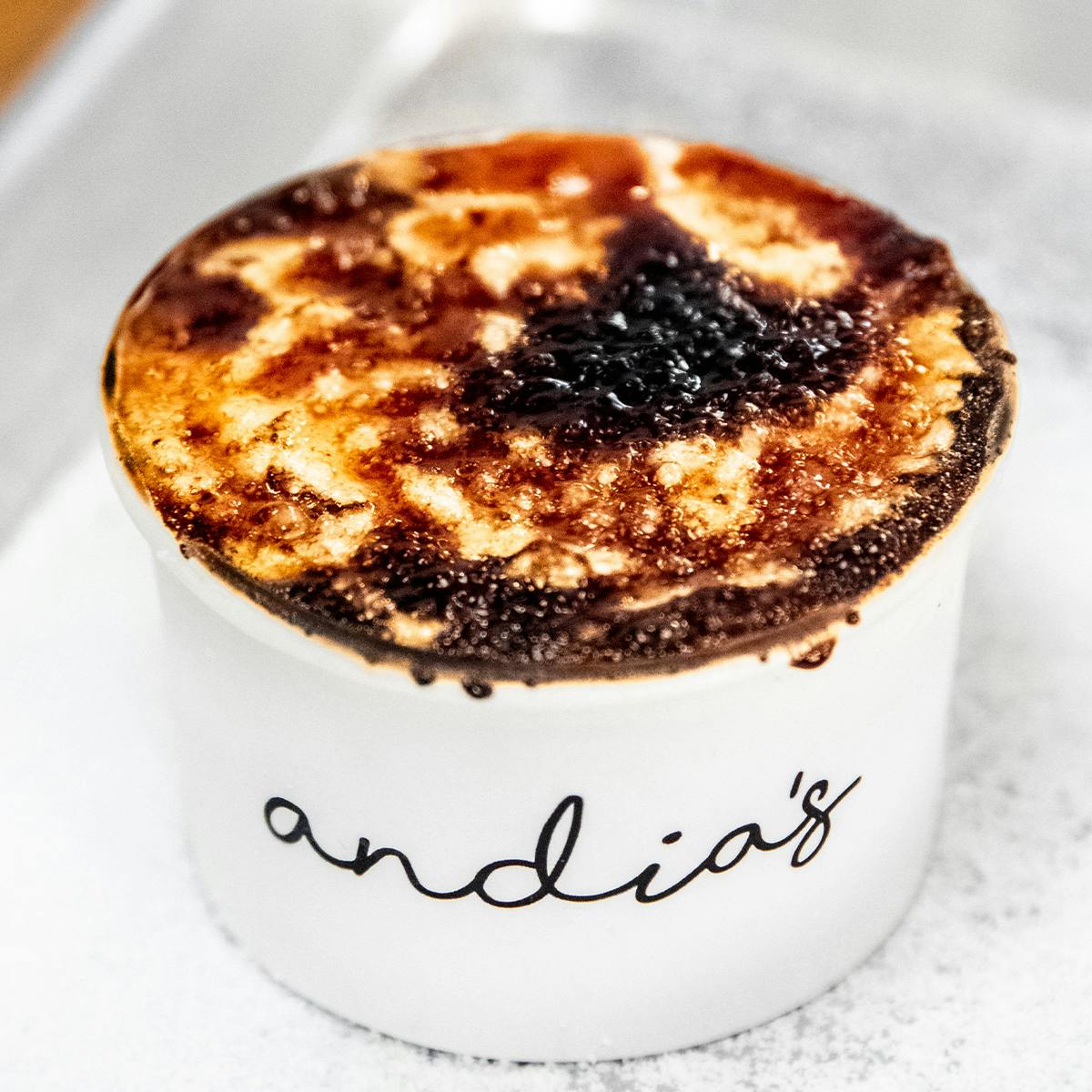 French Vanilla Ice Cream Crème Brûlée Cups - 8 Pack by Andia's Ice Cream
