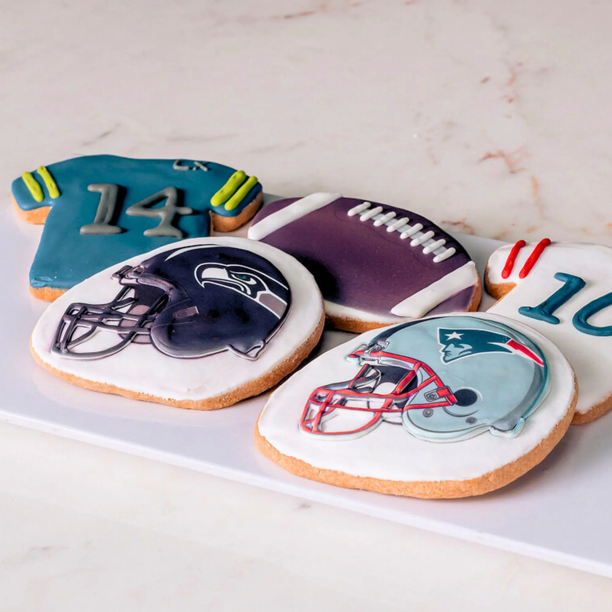 Superbowl Decorated Shortbread Cookies by The Goddess and Grocer