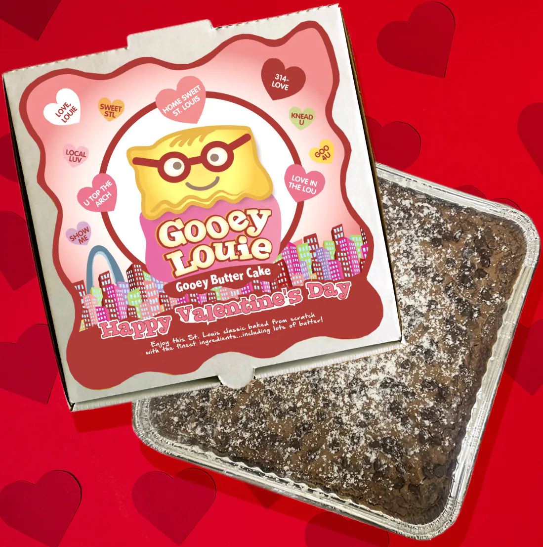 Valentine's Day Gooey Butter Cake - Choose Your Flavor by Gooey Louie® - Alternate image 2