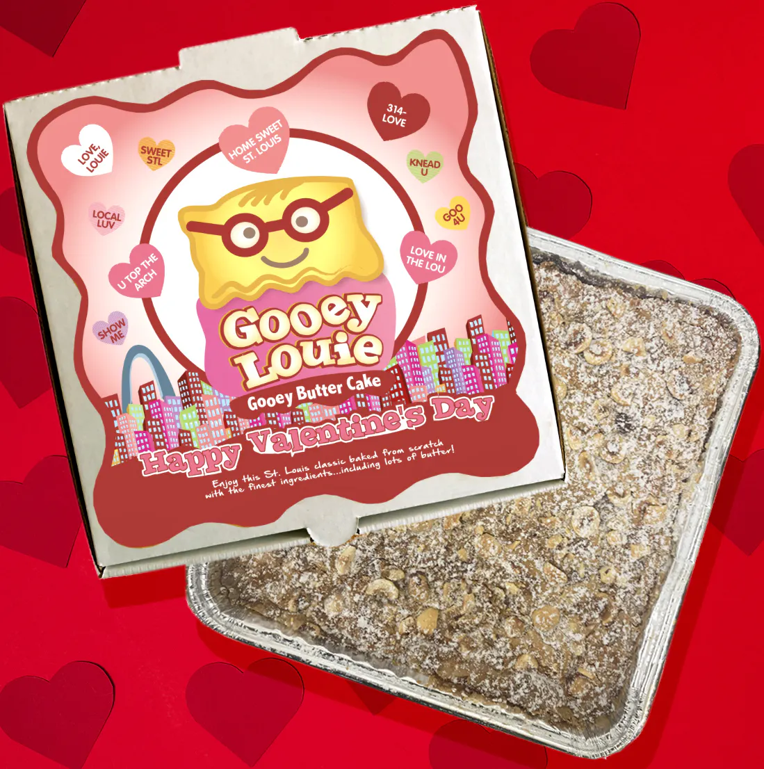 Valentine's Day Gooey Butter Cake - Choose Your Flavor by Gooey Louie® - Alternate image 1