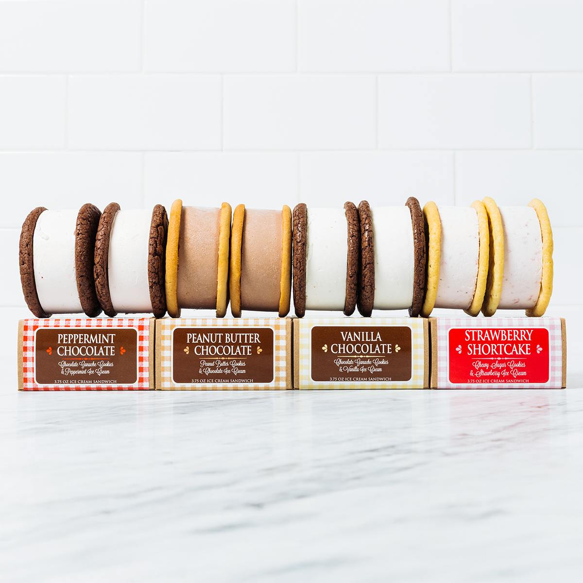 Classic Flavors Ice Cream Sandwich - 8 Pack by Nye's Cream Sandwiches