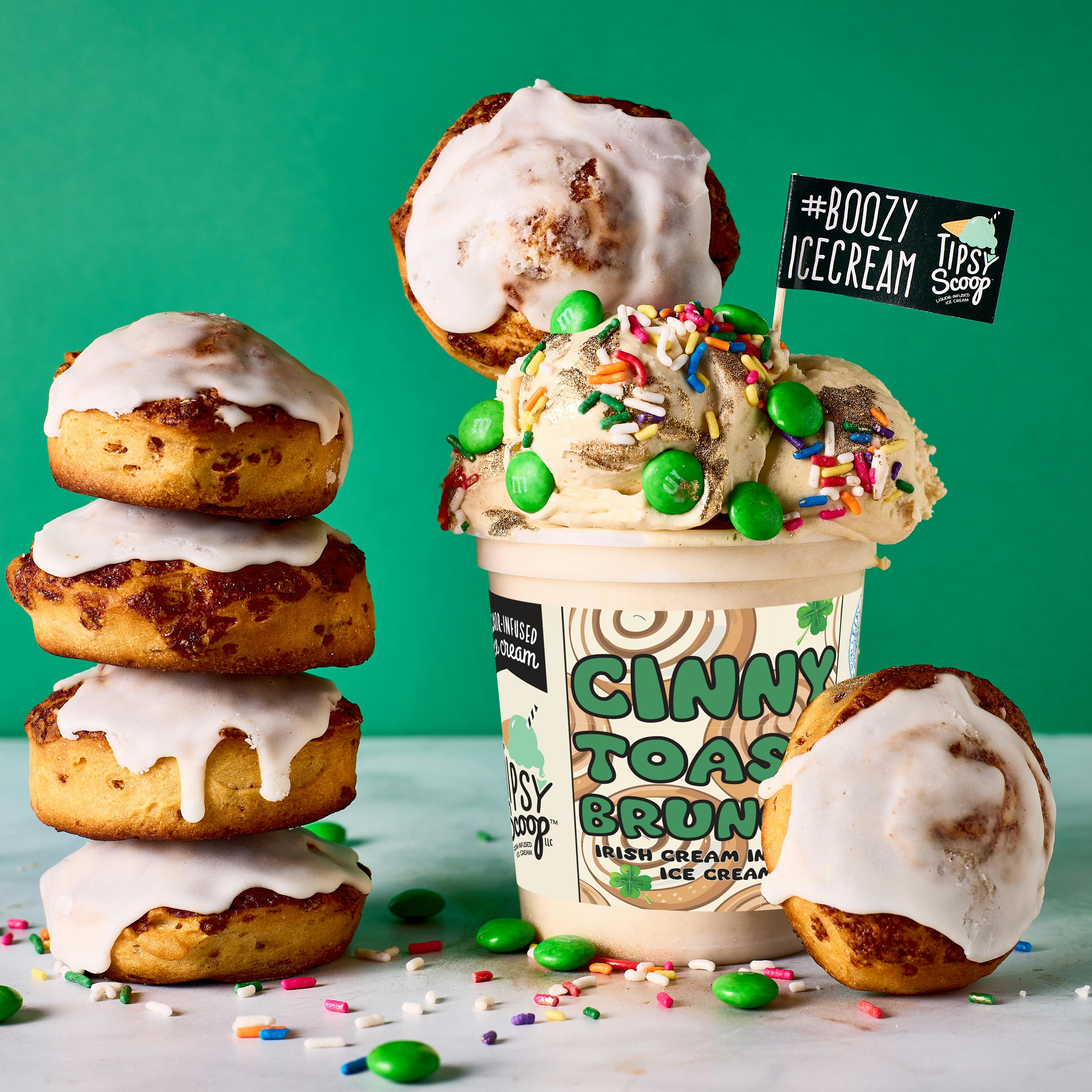 St Patrick's Day Boozy Ice Cream - 4 Pints by Tipsy Scoop Boozy Ice Cream - Alternate image 2