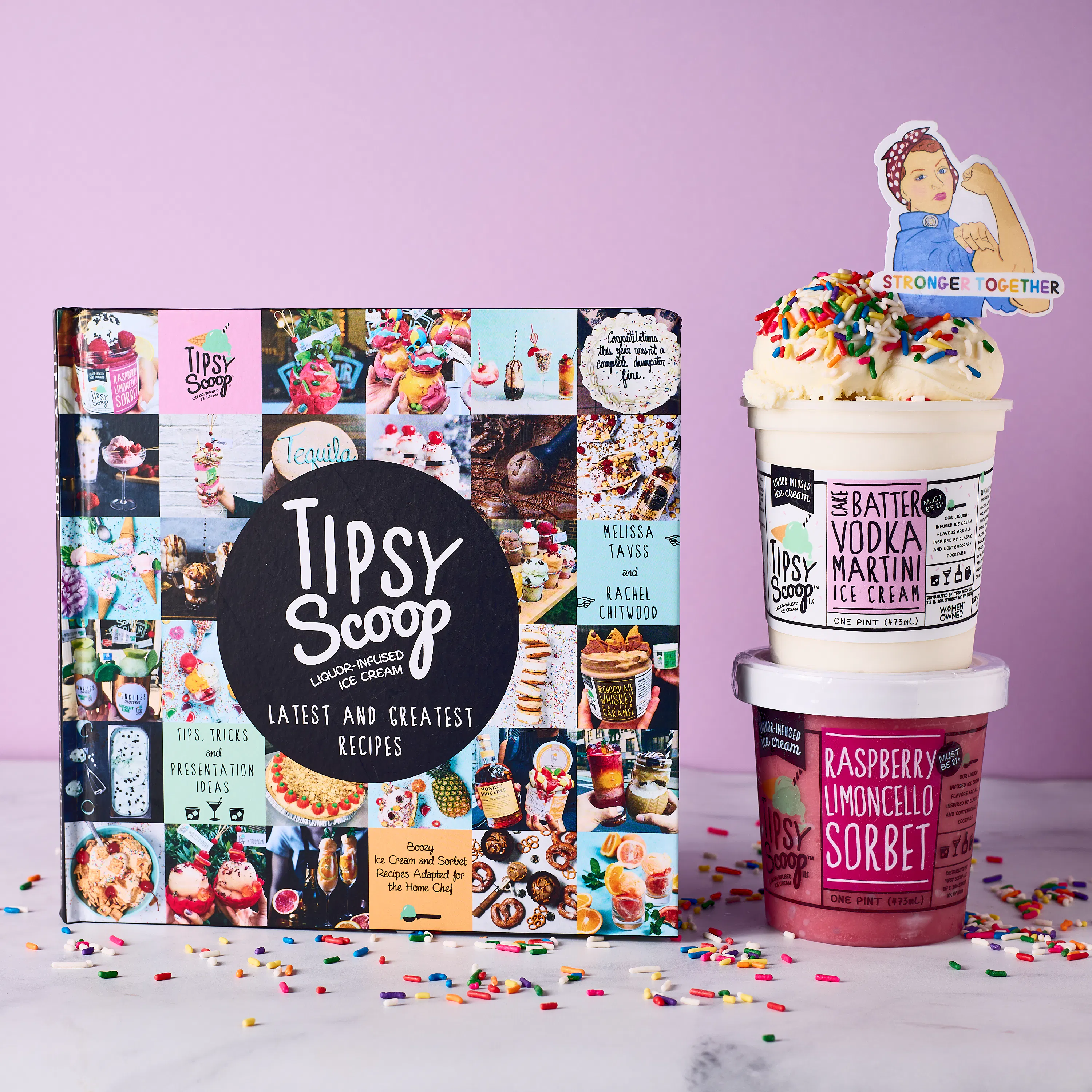"Spirit of Sisterhood" Women's History Month Boozy Ice Cream Collection  - 4 Pints by Tipsy Scoop Boozy Ice Cream - Alternate image 2