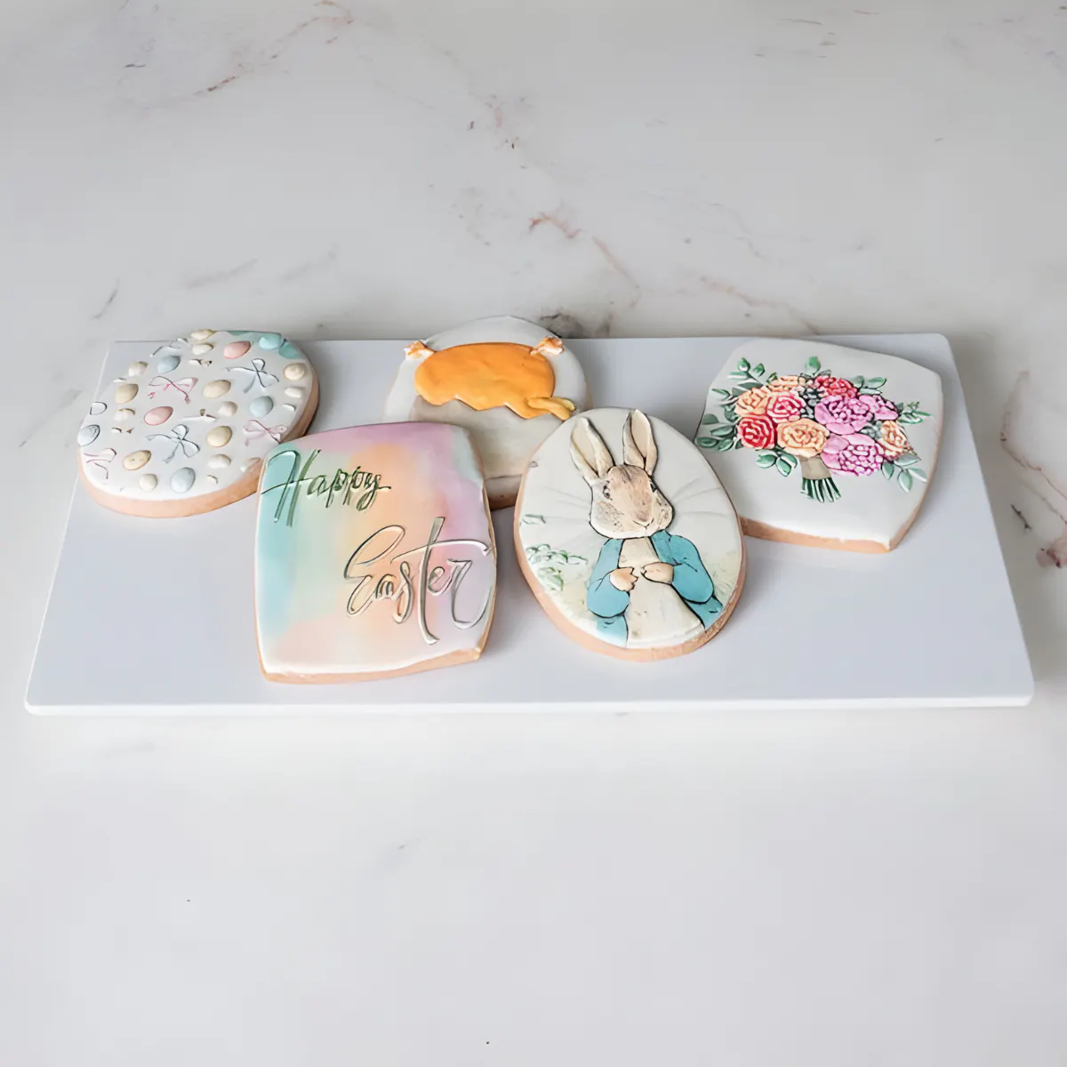 Easter Hand Decorated Shortbread Cookies - 5 Pack by The Goddess and Grocer - Alternate image 1