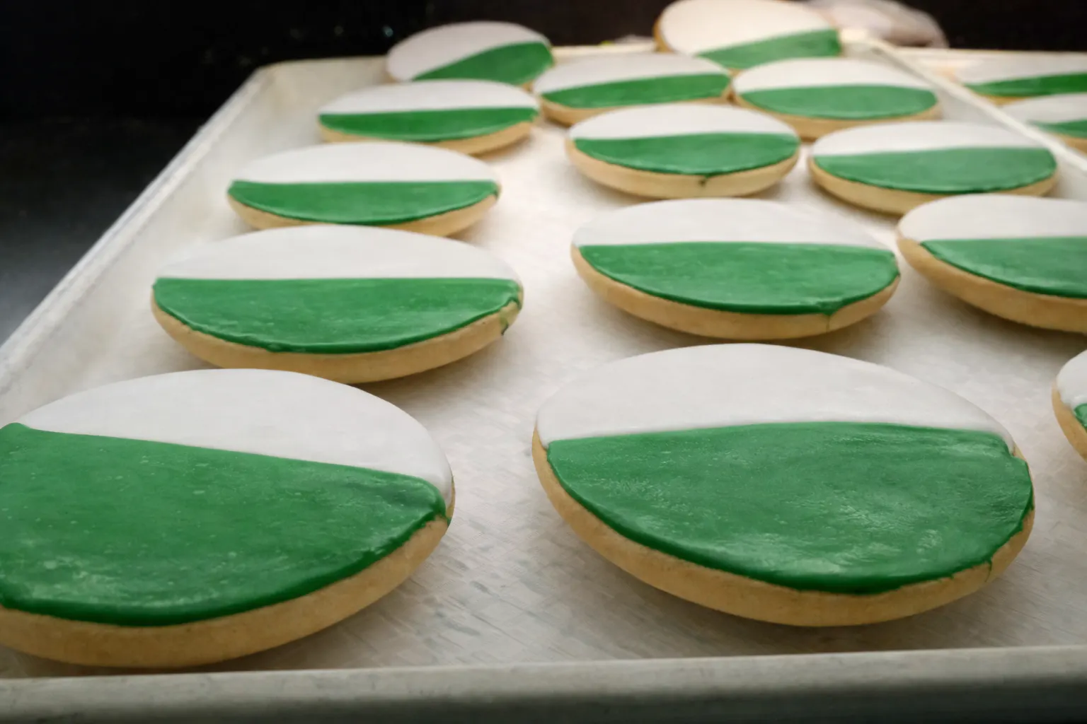 Mini Green & White Cookies - 8 Pack by Bagel Boss - Alternate image 1