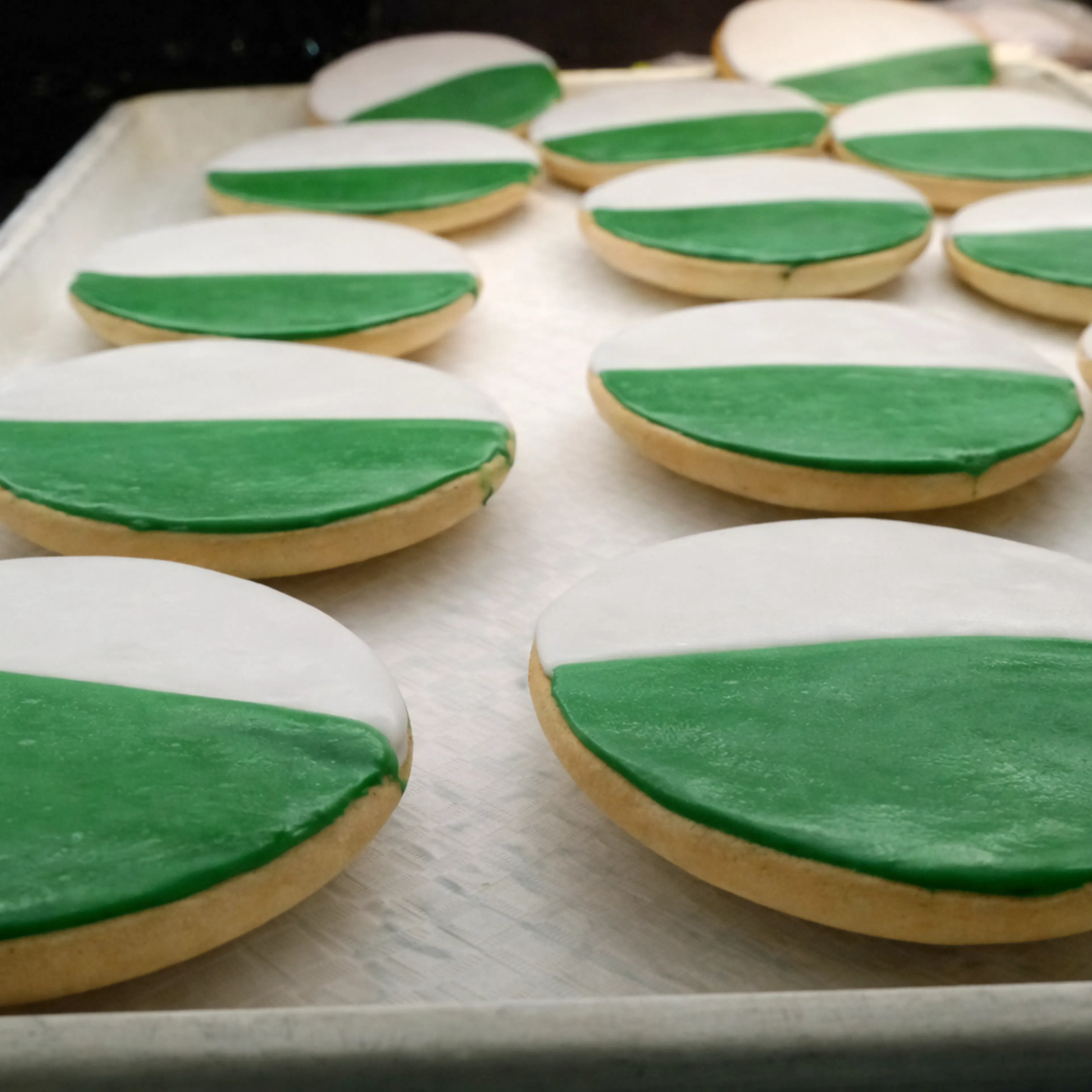 Mini Green & White Cookies - 8 Pack by Bagel Boss - Alternate image 1