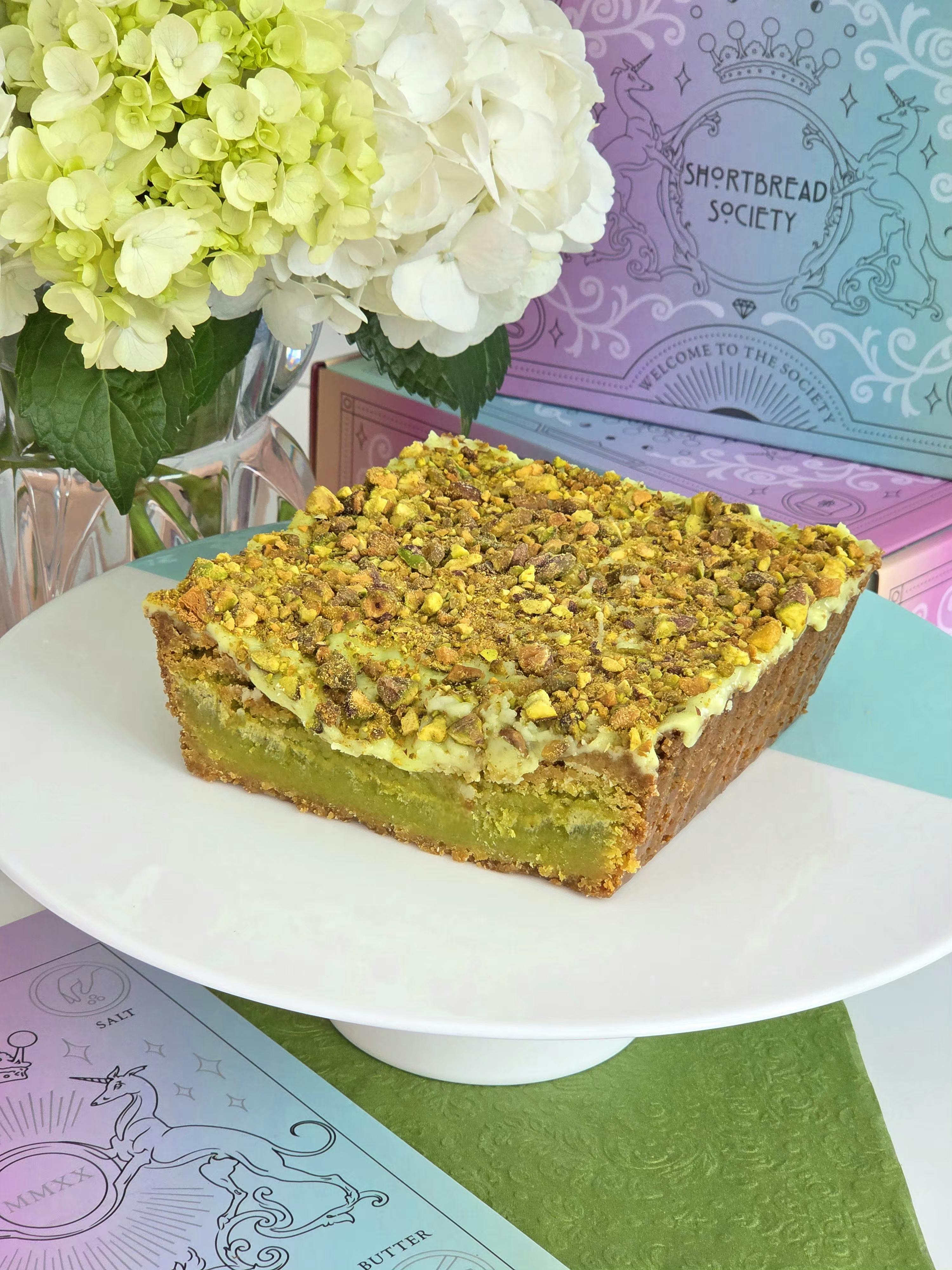 Pistachio Bakewell Shortbread Tray by Shortbread Society - Alternate image 1