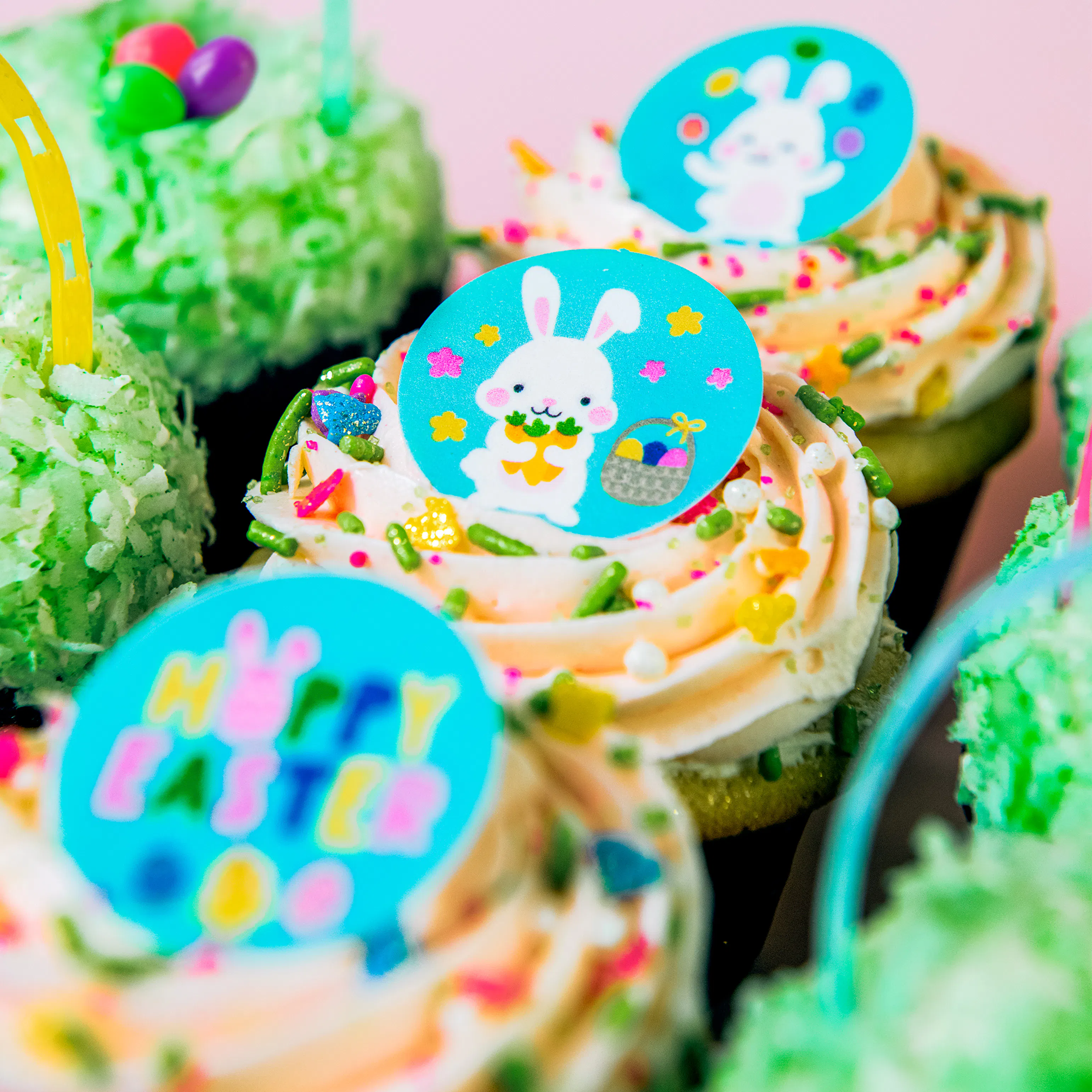 Easter Basket + Bunny Cupcakes - 12 Pack by Trophy Cupcakes - Alternate image 3
