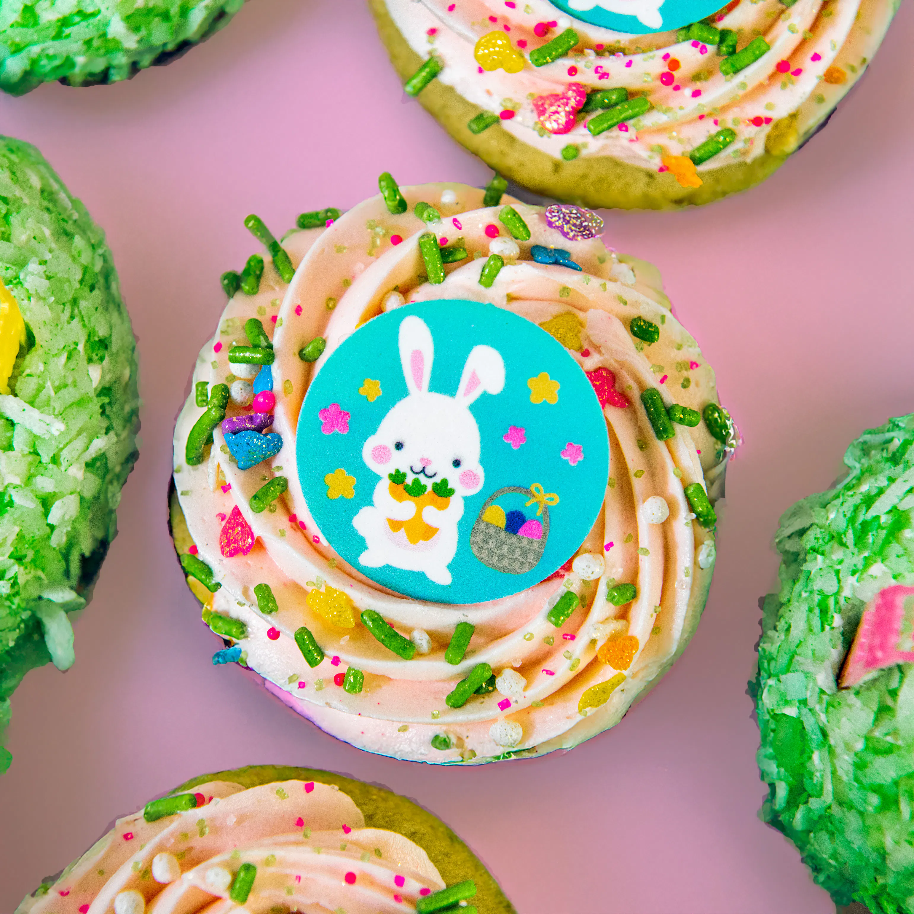 Easter Basket + Bunny Cupcakes - 12 Pack by Trophy Cupcakes - Alternate image 2