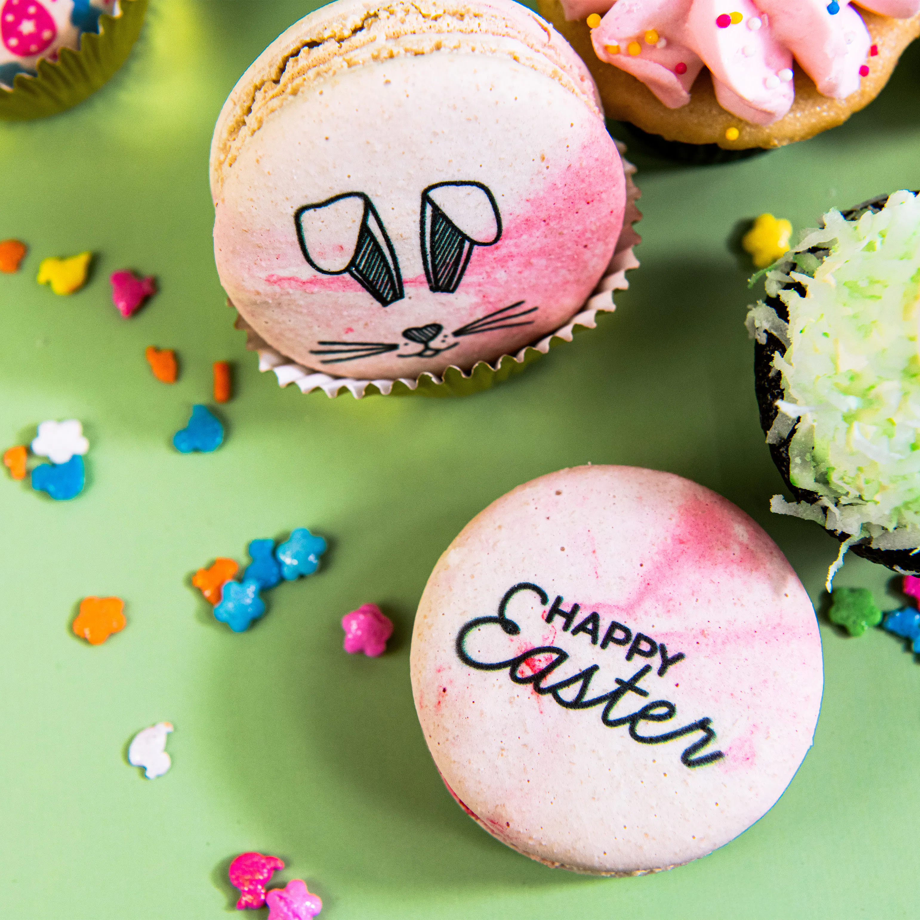 Easter Mini Cupcakes + Macarons by Trophy Cupcakes - Alternate image 3