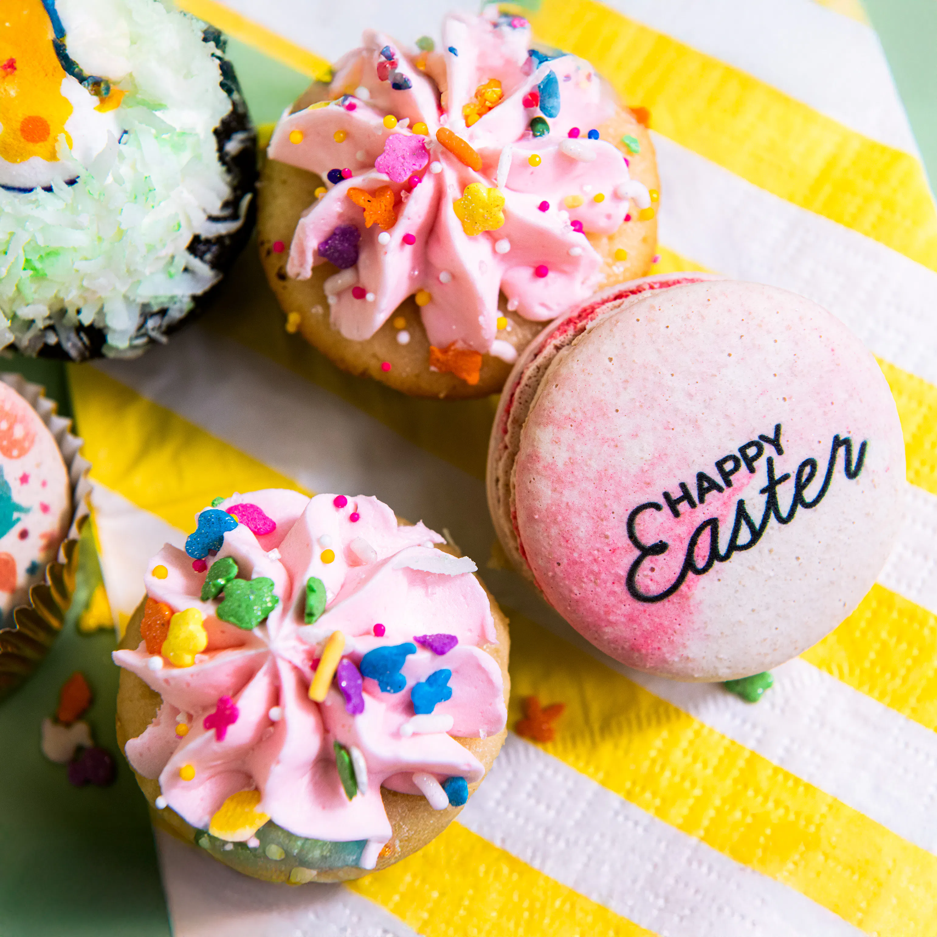 Easter Mini Cupcakes + Macarons by Trophy Cupcakes - Alternate image 2