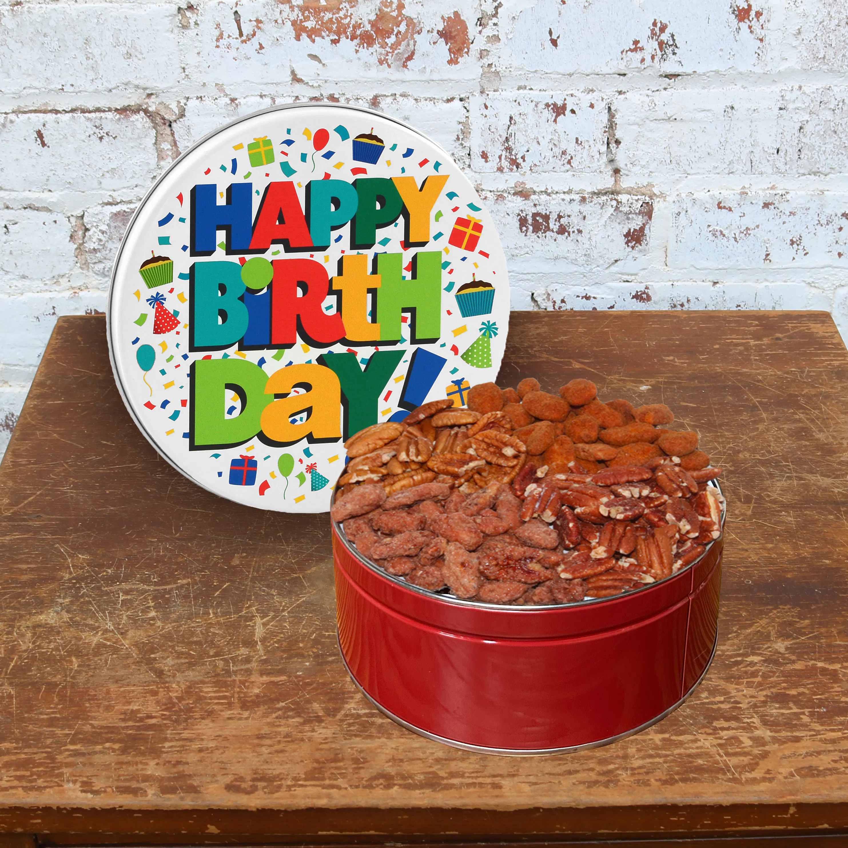 Birthday Pecan Tin by Dickey Farms