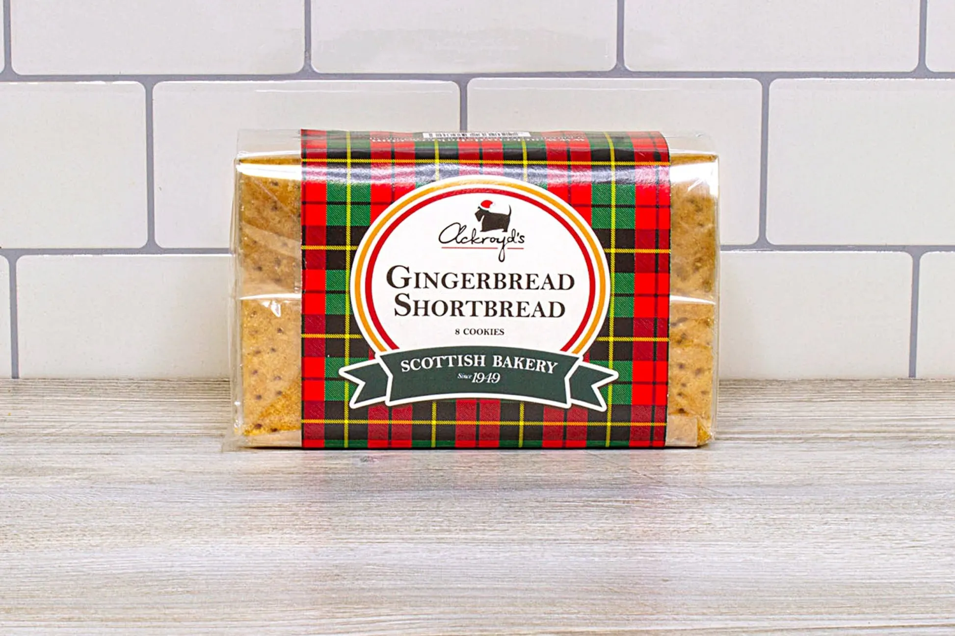 Scottish Gingerbread Shortbread - 8 Pack by Ackroyd's Scottish Bakery