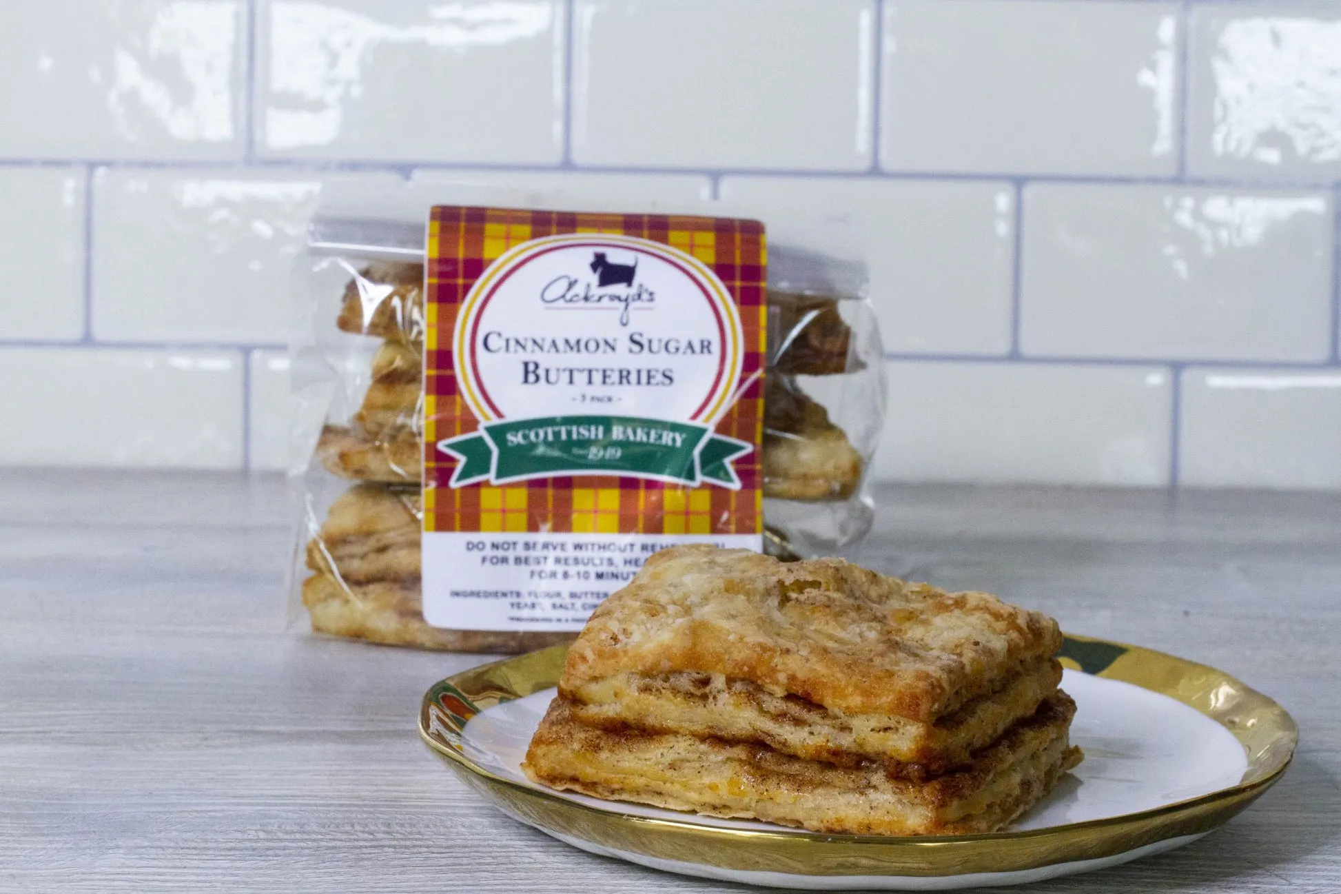 Cinnamon Sugar Aberdeen Butteries - 3 Pack by Ackroyd's Scottish Bakery