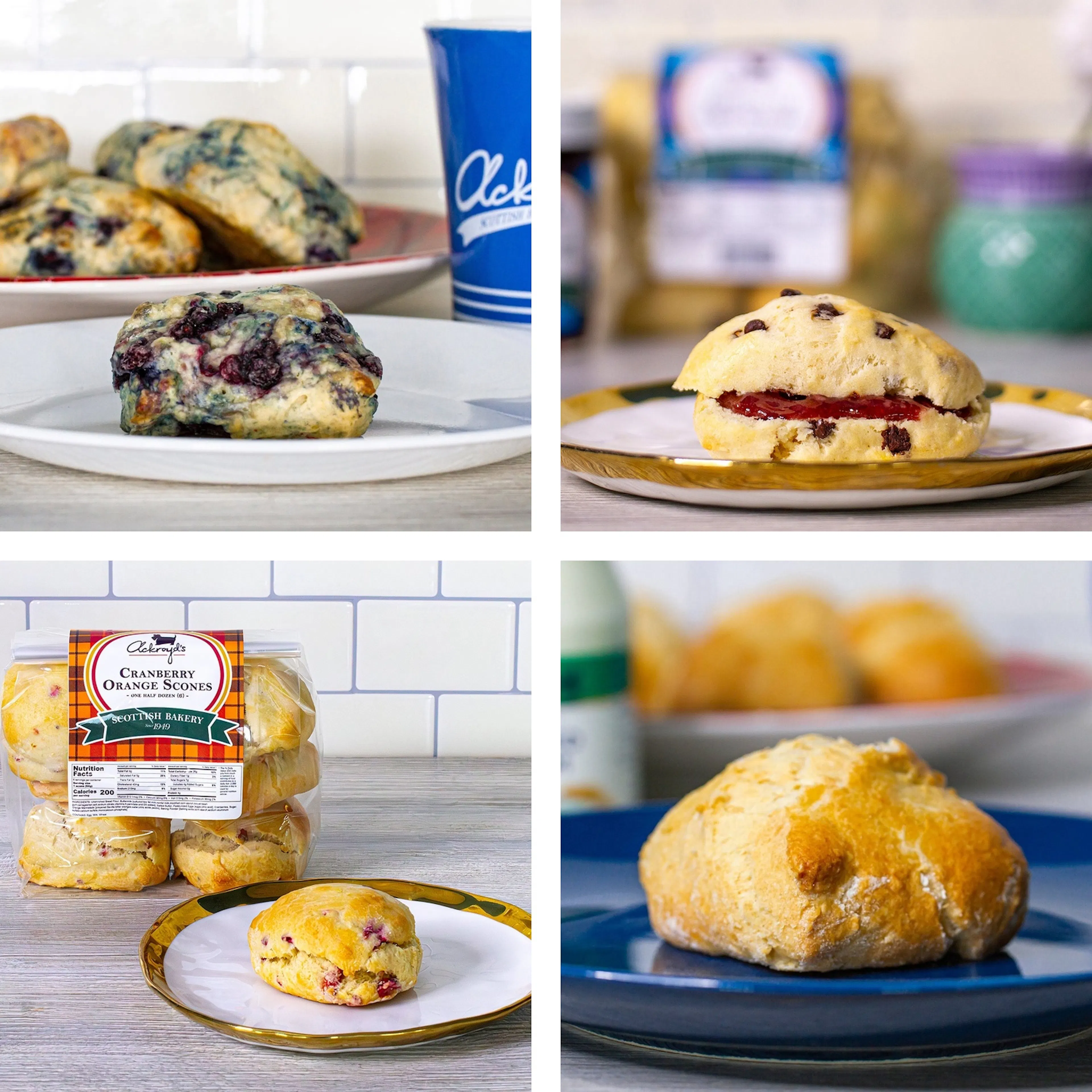 Afternoon Tea Scones + Jam + Cream by Ackroyd's Scottish Bakery