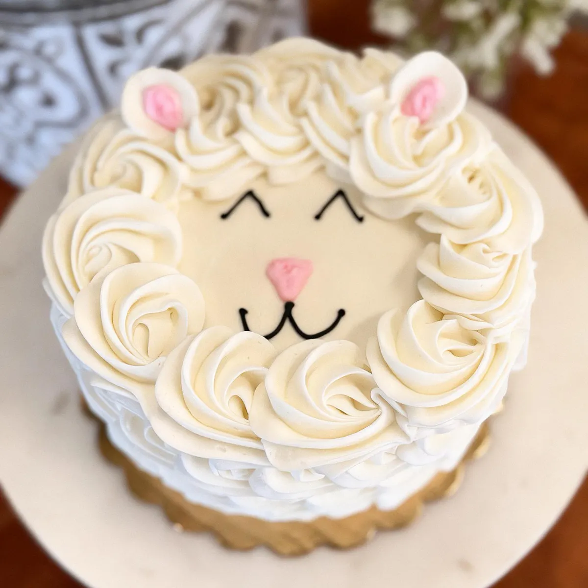 Easter Lamb Cake by Blue Owl Bakery