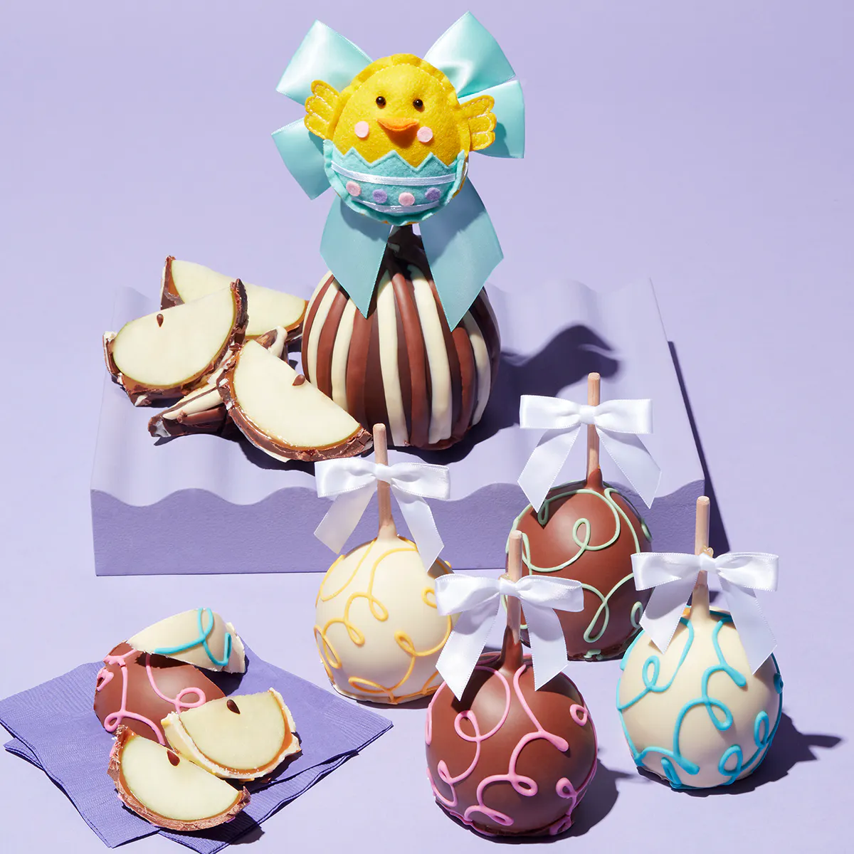 Easter Caramel Apple Assortment - 5 Pack by Mrs. Prindables Gourmet Caramel Apples