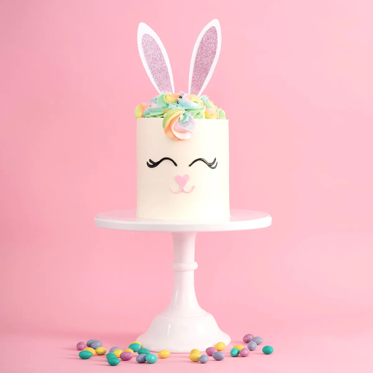 Easter Bunny Vanilla Confetti Cake by Sweet E's Bake Shop - Alternate image 1