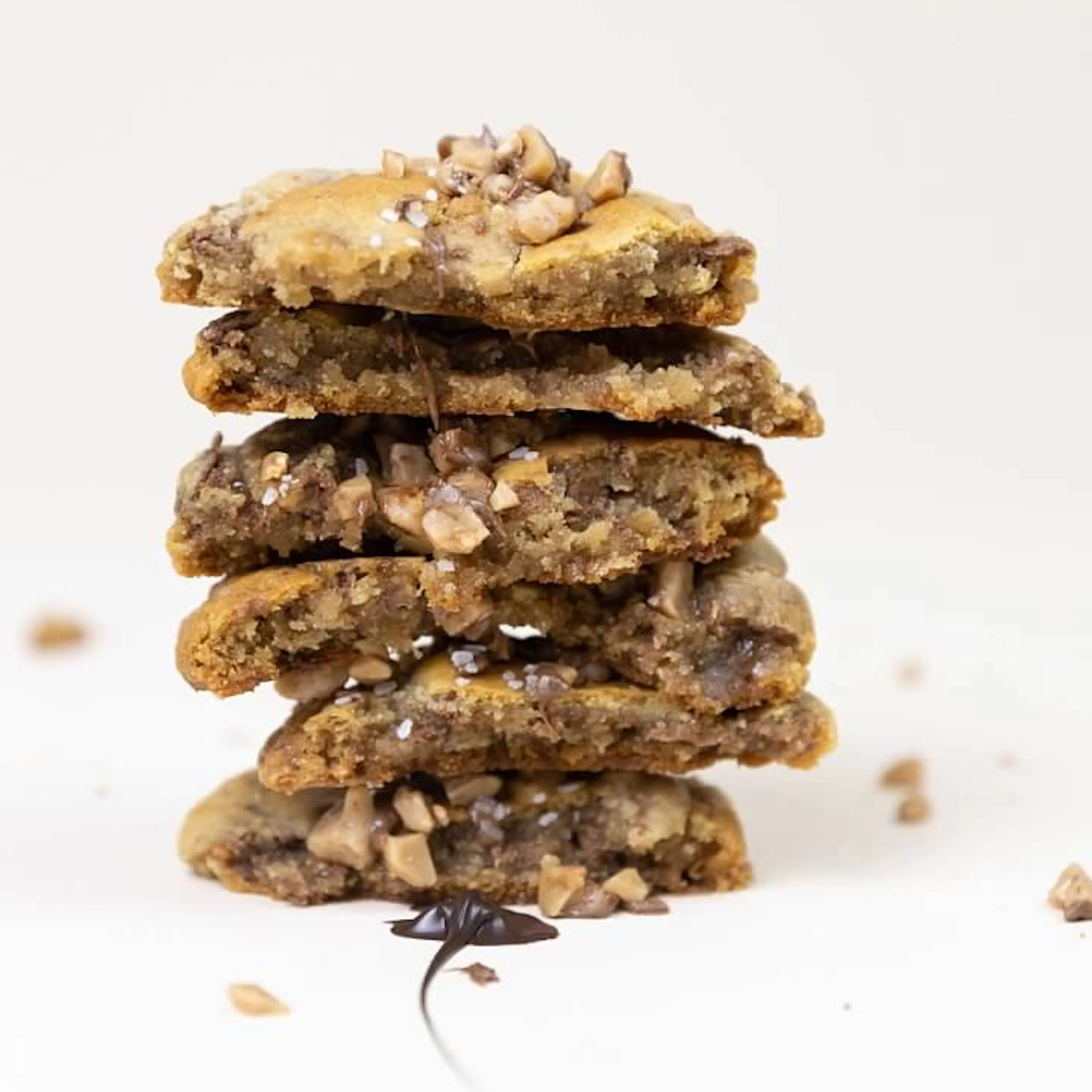 Mini Salted Chocolate Toffee Cookies by La Madame Biscuit