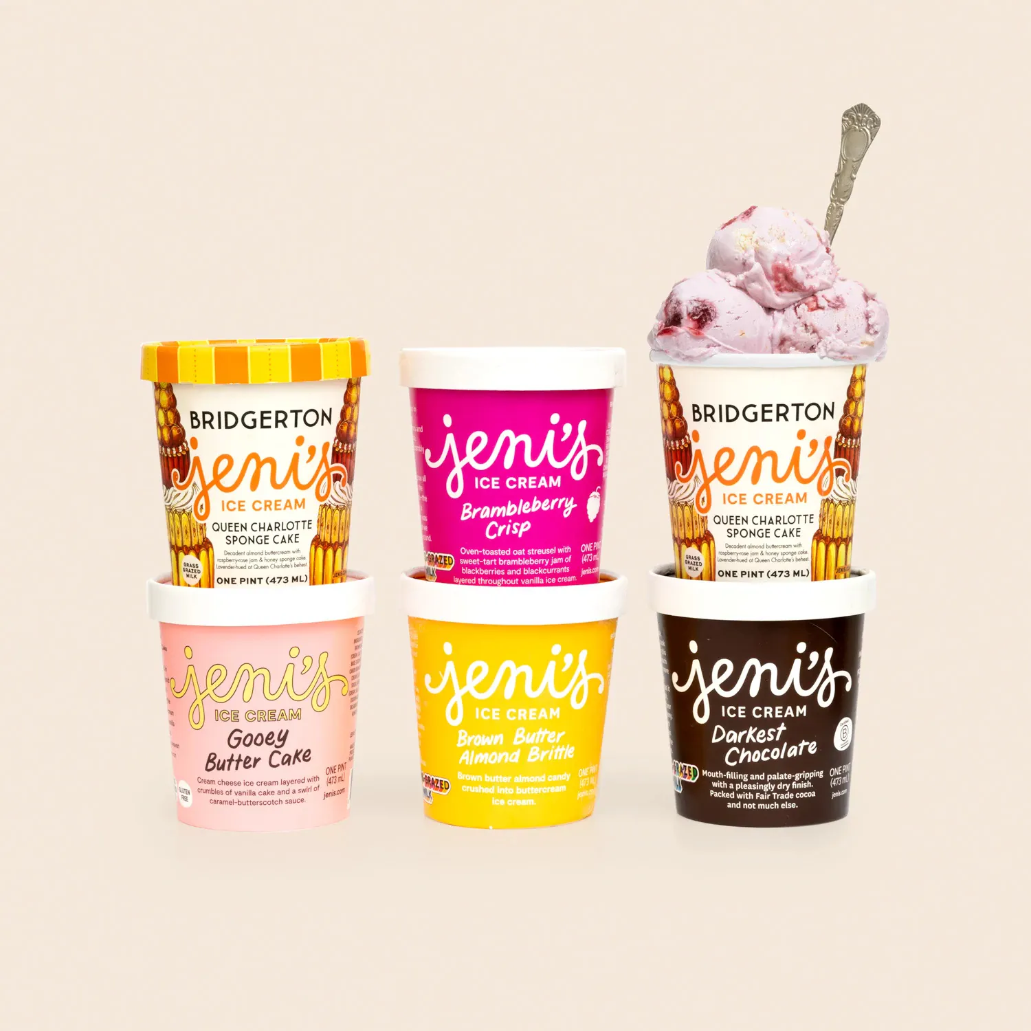 Queen's Diamond Ice Cream Collection - 6 Pints by Jeni's Splendid Ice Creams
