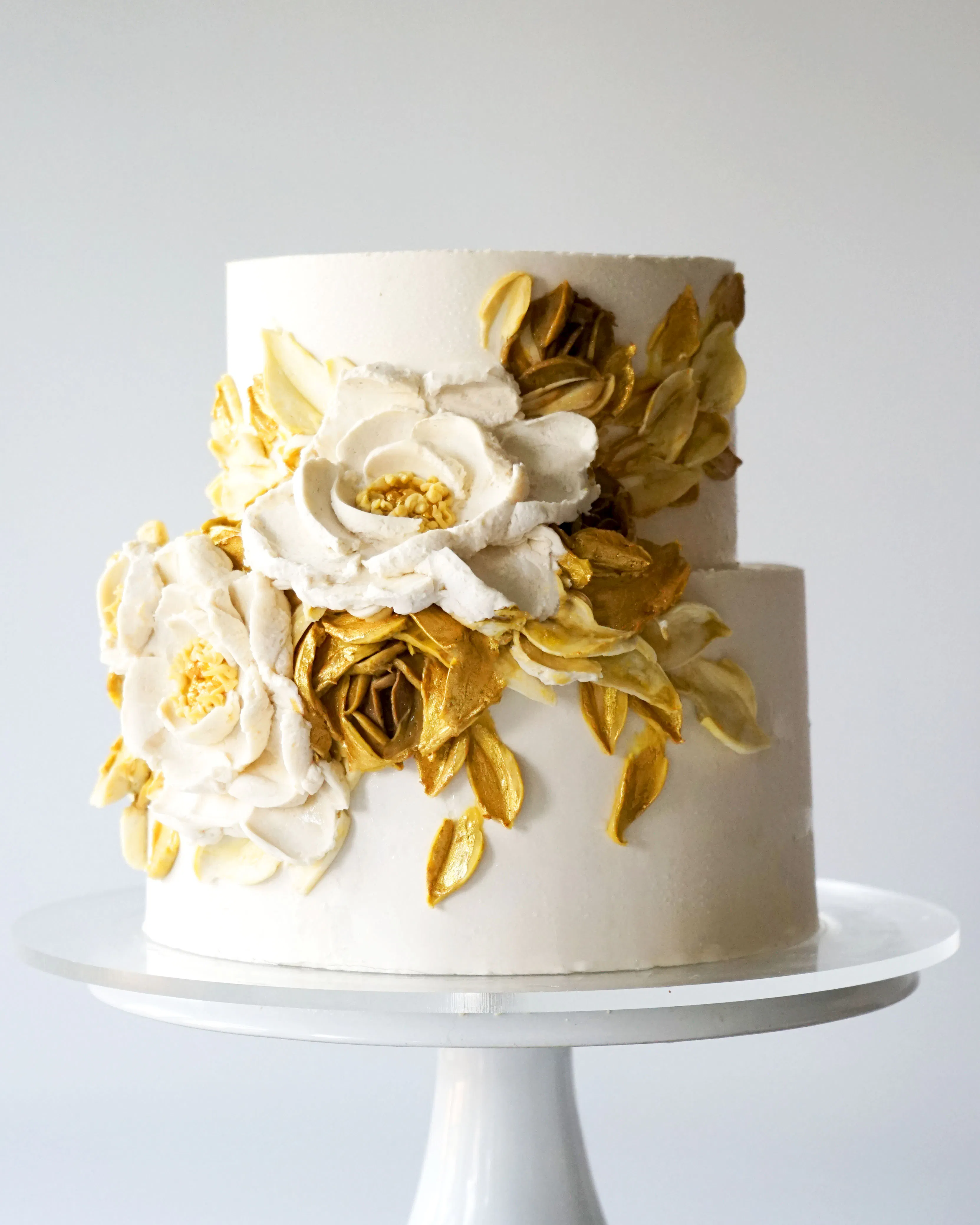 "Cordelia" Floral Decorated 2-Tier Cake by Miri Nadler Cakes - Alternate image 1