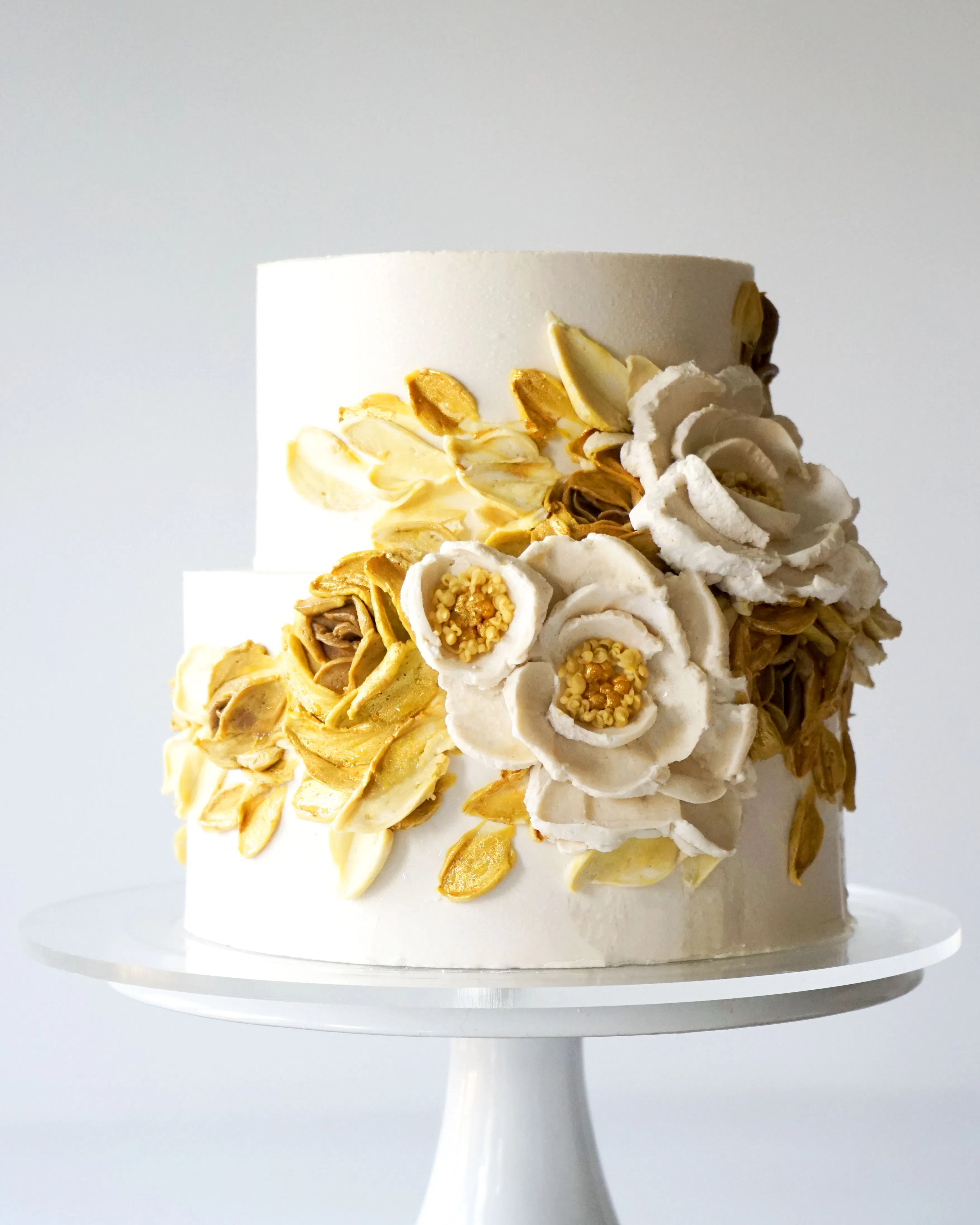 "Cordelia" Floral Decorated 2-Tier Cake by Miri Nadler Cakes - Alternate image 2