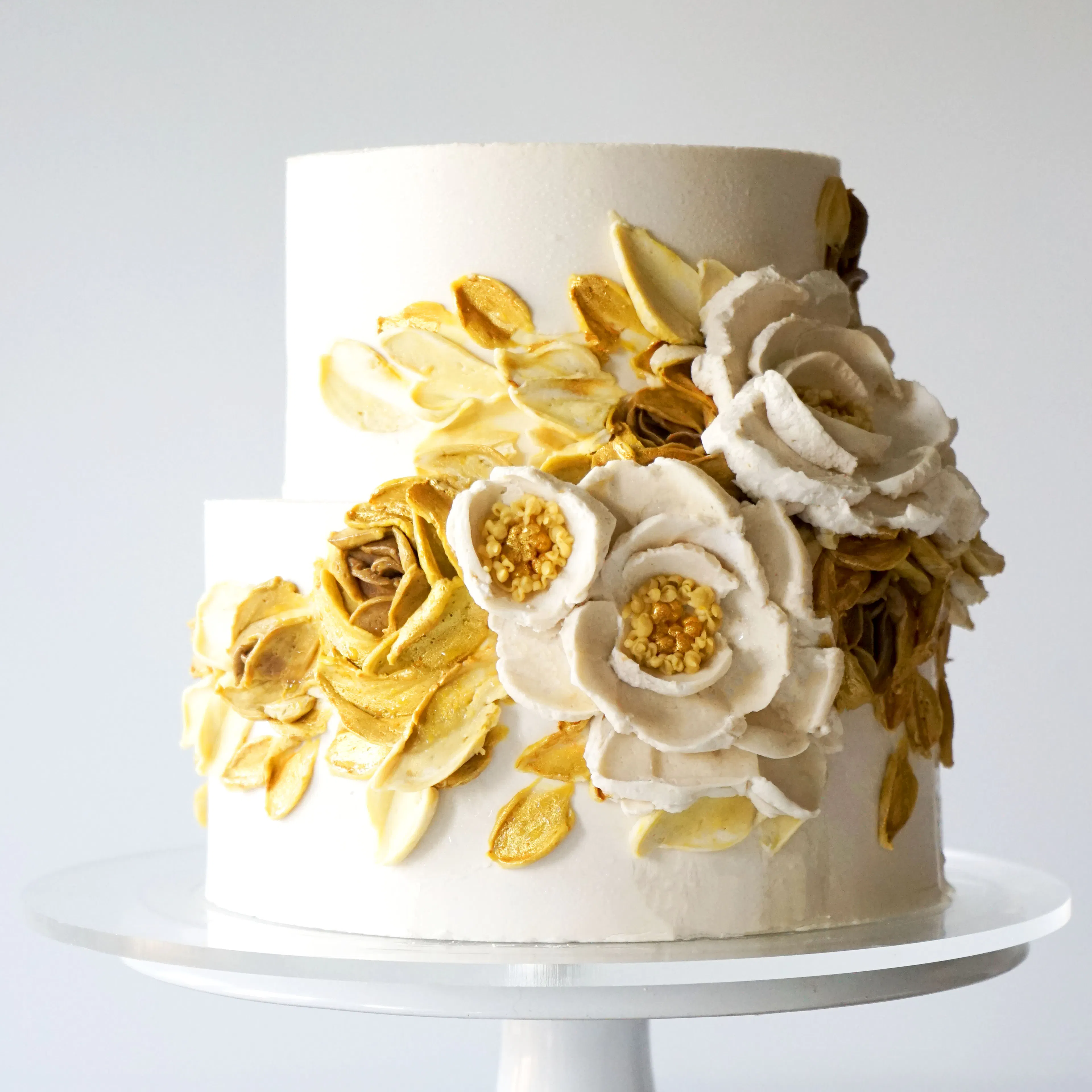 "Cordelia" Floral Decorated 2-Tier Cake by Miri Nadler Cakes - Alternate image 2