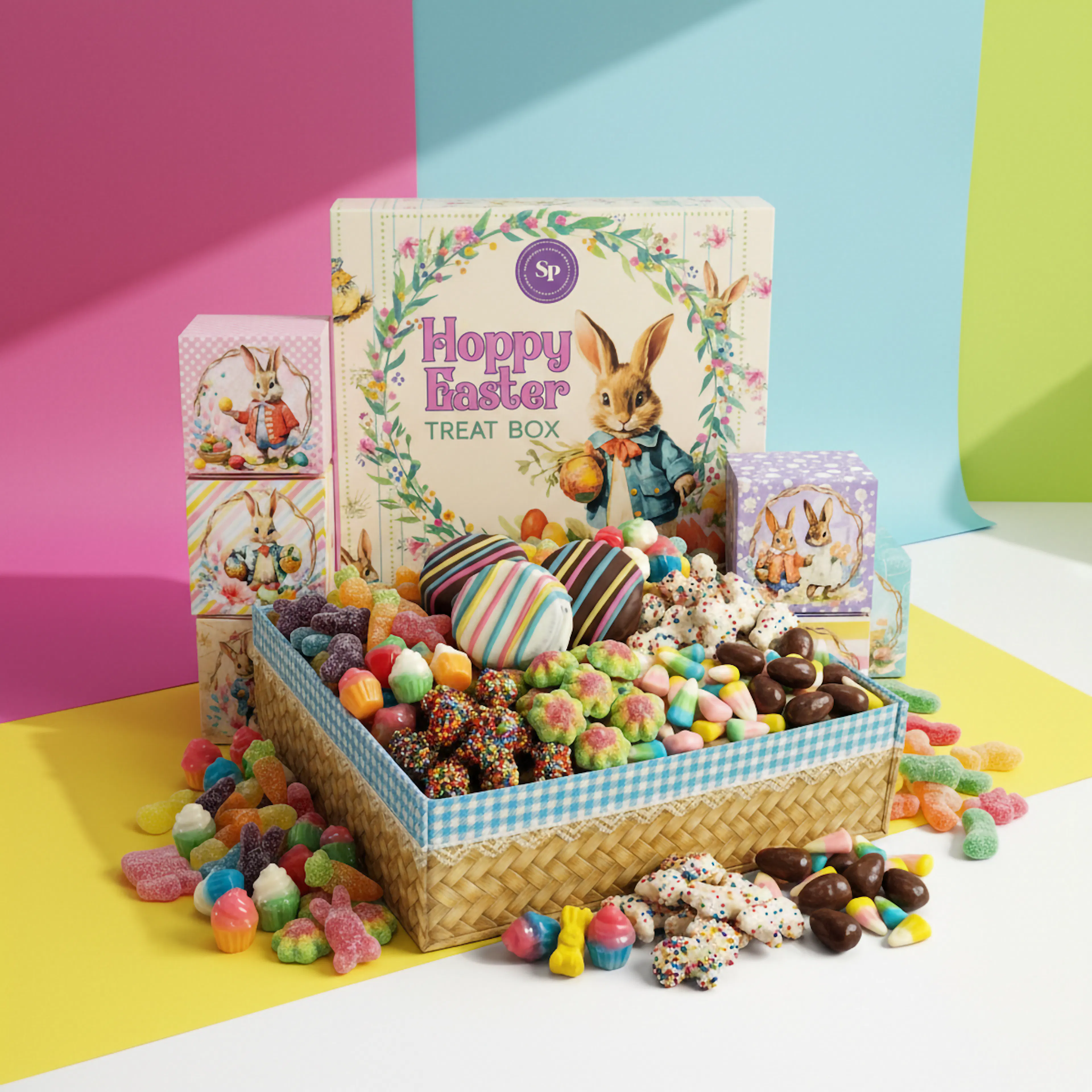 "Hoppy Easter" Chocolate & Treats Box by Sugar Plum - Alternate image 1