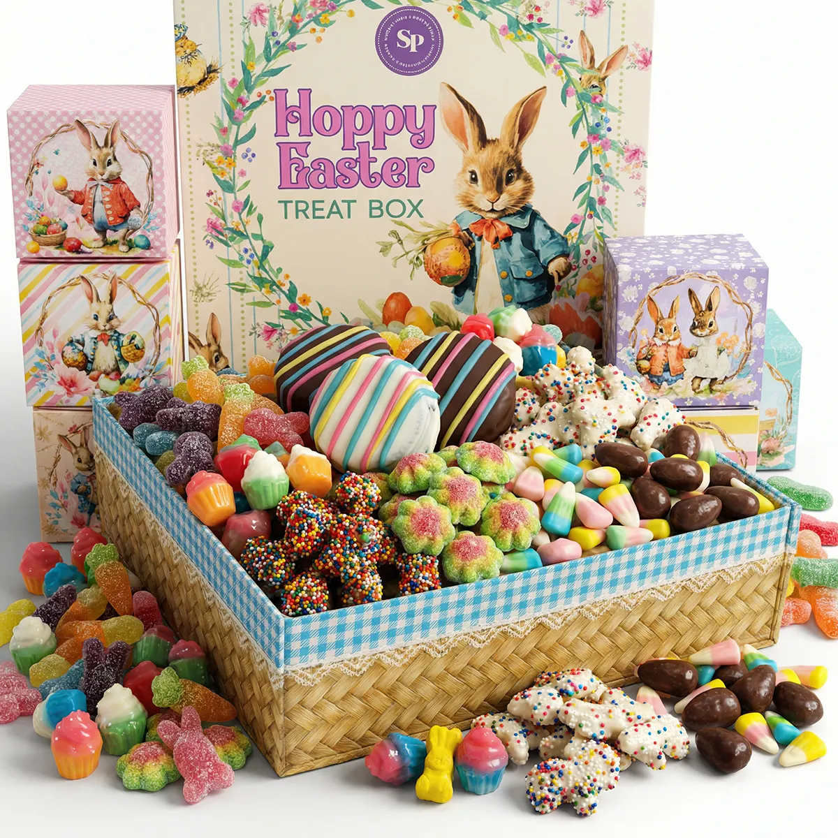 "Hoppy Easter" Chocolate & Treats Box by Sugar Plum