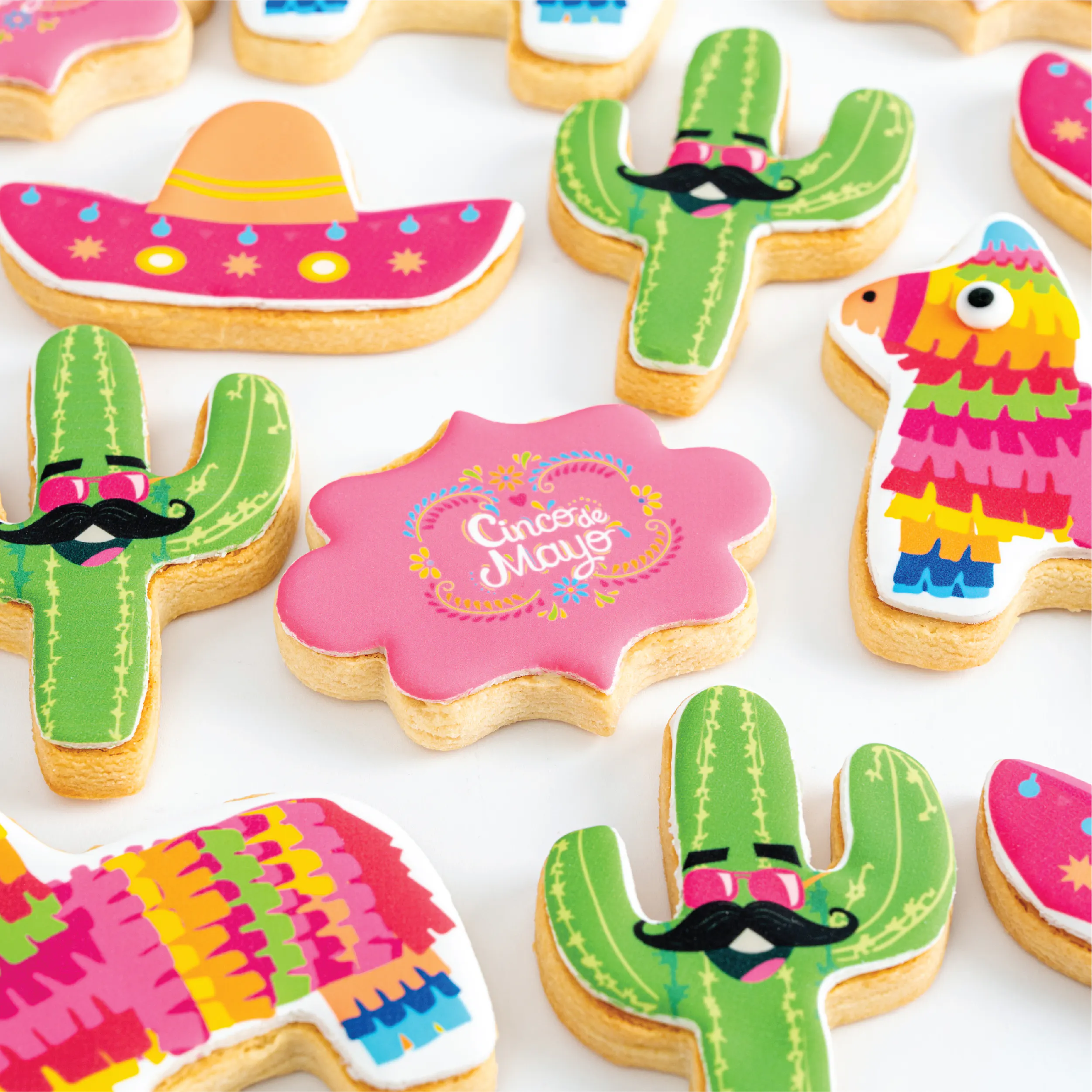 Cinco De Mayo Decorated Shortbread Cookies - 8 Pack