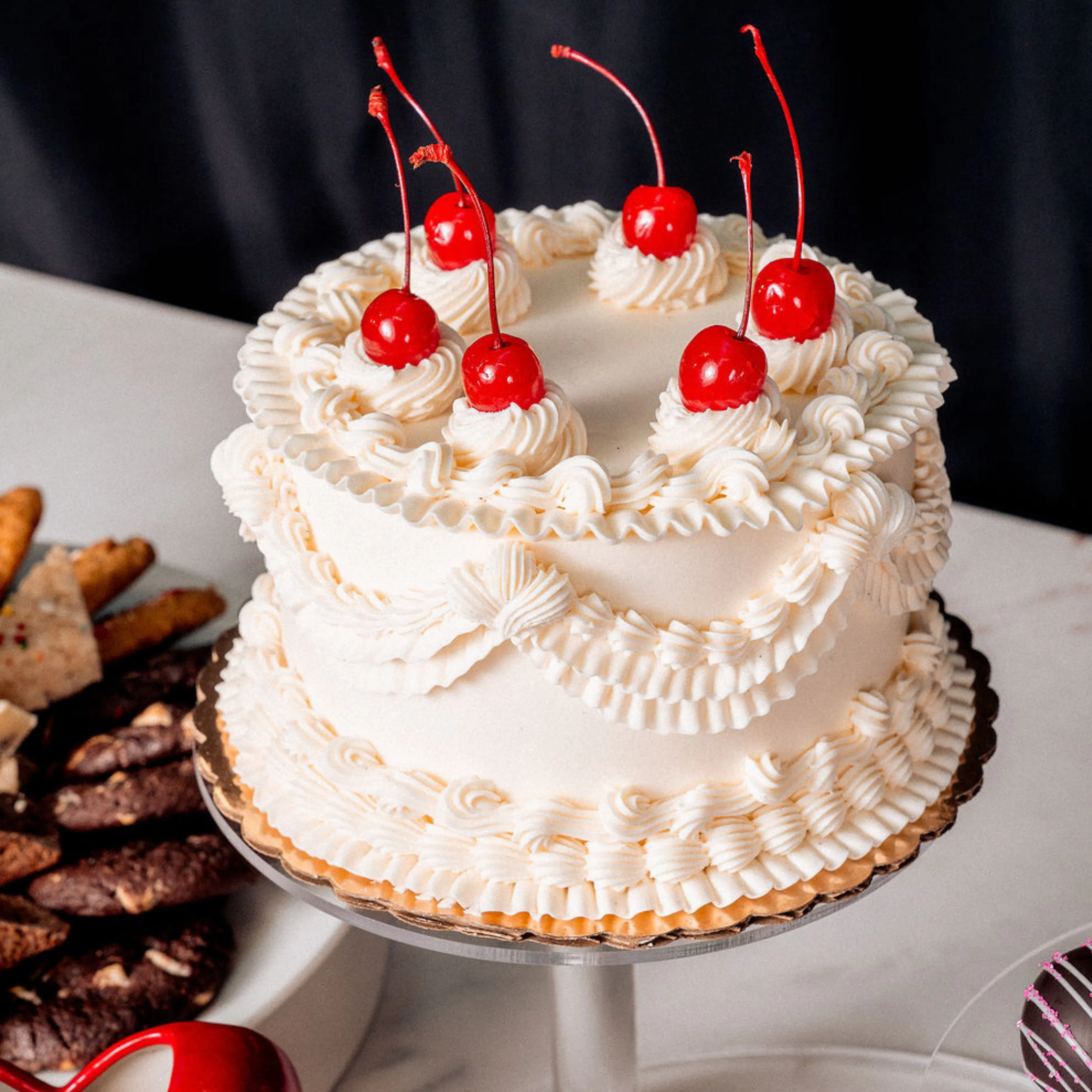 Ivory Elegance Confetti Cake - 6" by The Goddess and Grocer