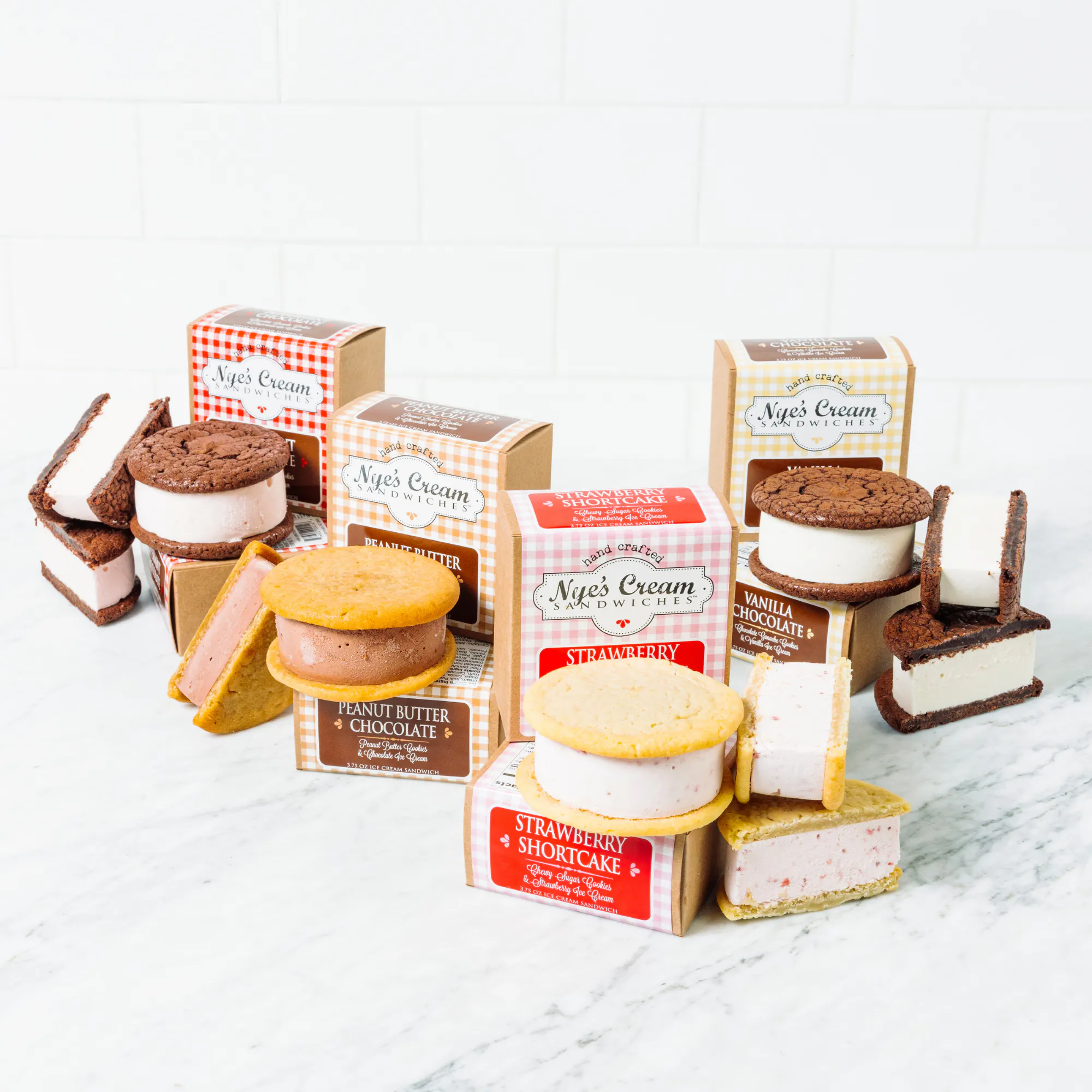 Classic Flavors Ice Cream Sandwich - 8 Pack by Nye's Cream Sandwiches