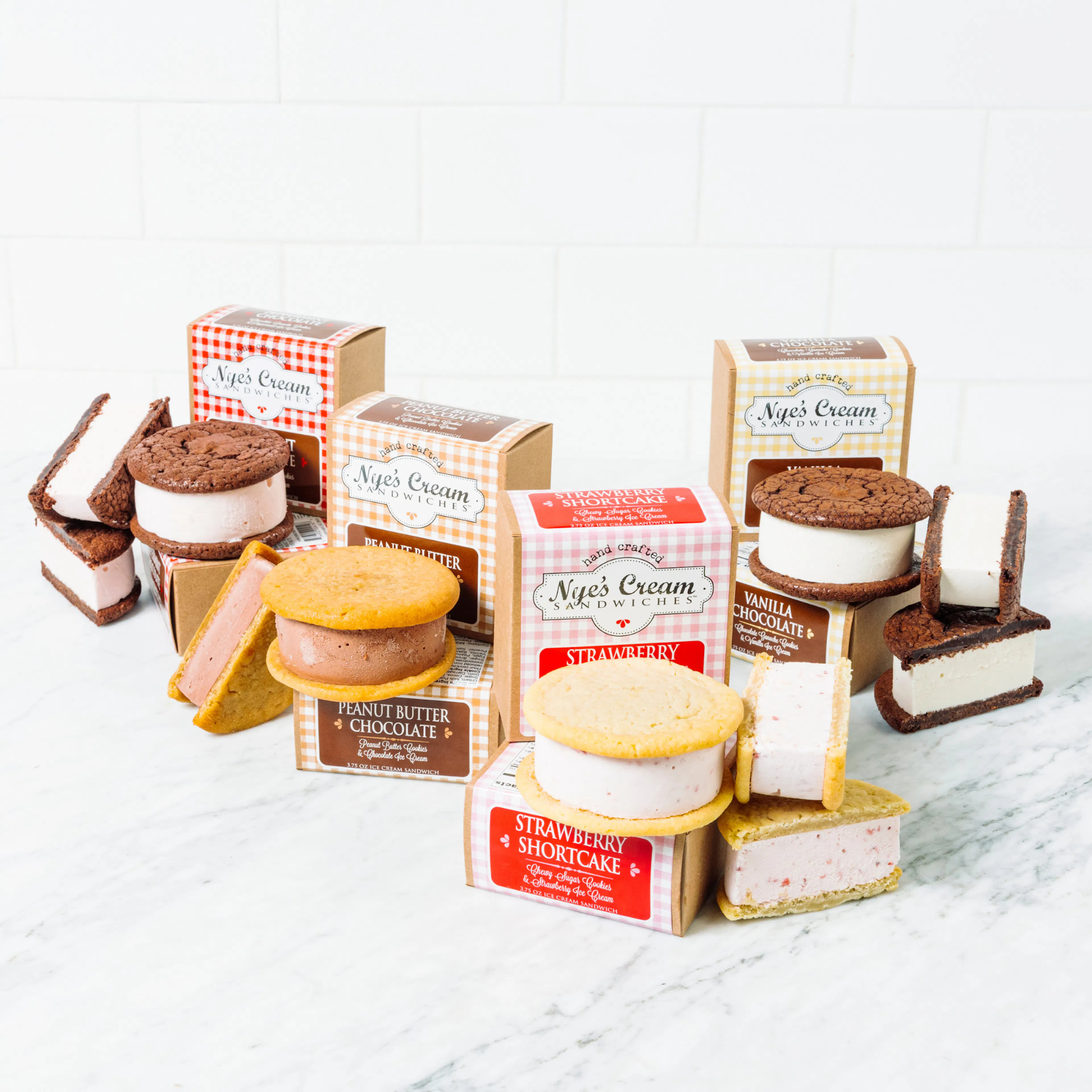 Classic Flavors Ice Cream Sandwich - 8 Pack by Nye's Cream Sandwiches