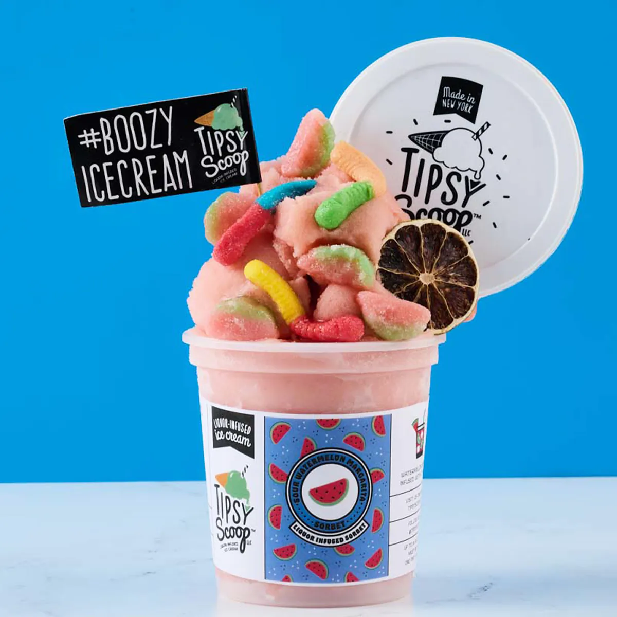 Jarritos Fruit Punch Margarita Boozy Ice Cream - 4 Pints by Tipsy Scoop Boozy Ice Cream