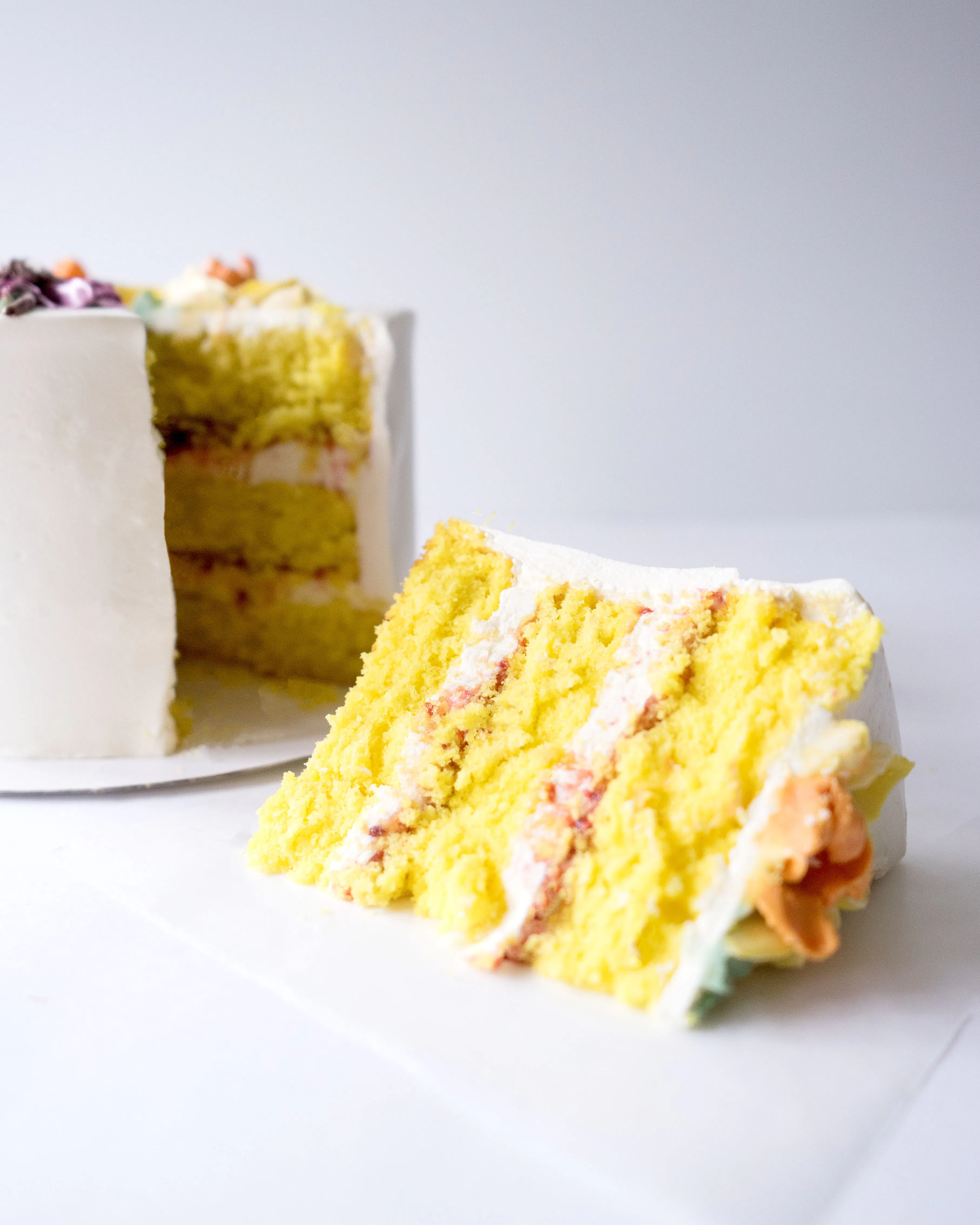 Floral Decorated Lemon Raspberry Cake by Miri Nadler Cakes - Alternate image 3