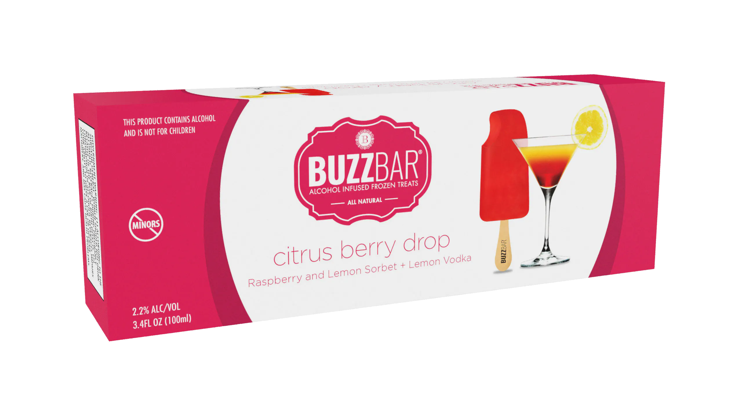 Citrus Berry Drop Boozy Ice Pops - 12 Pack by Buzz Bar Ice Cream - Alternate image 2