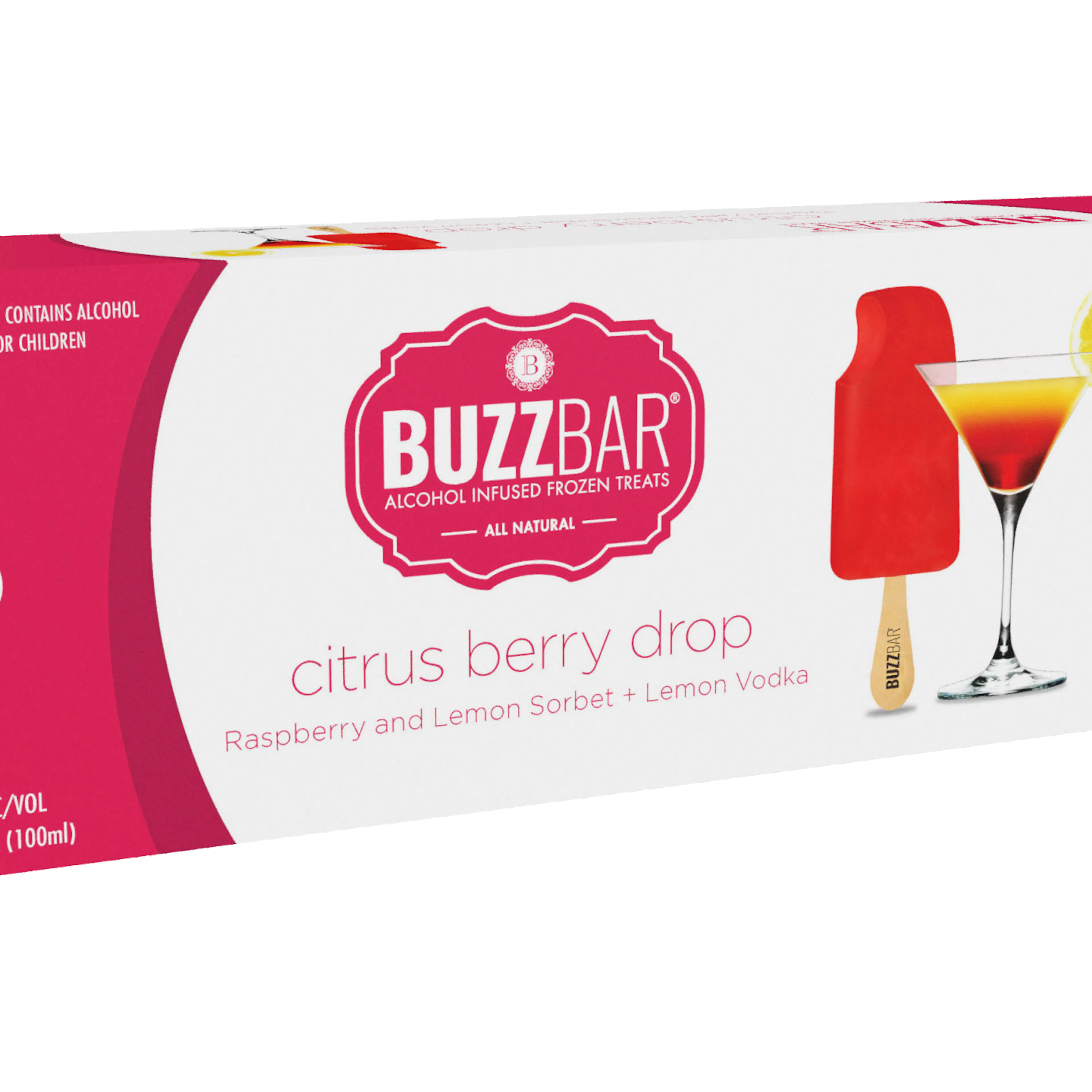 Citrus Berry Drop Boozy Ice Pops - 12 Pack by Buzz Bar Ice Cream - Alternate image 2