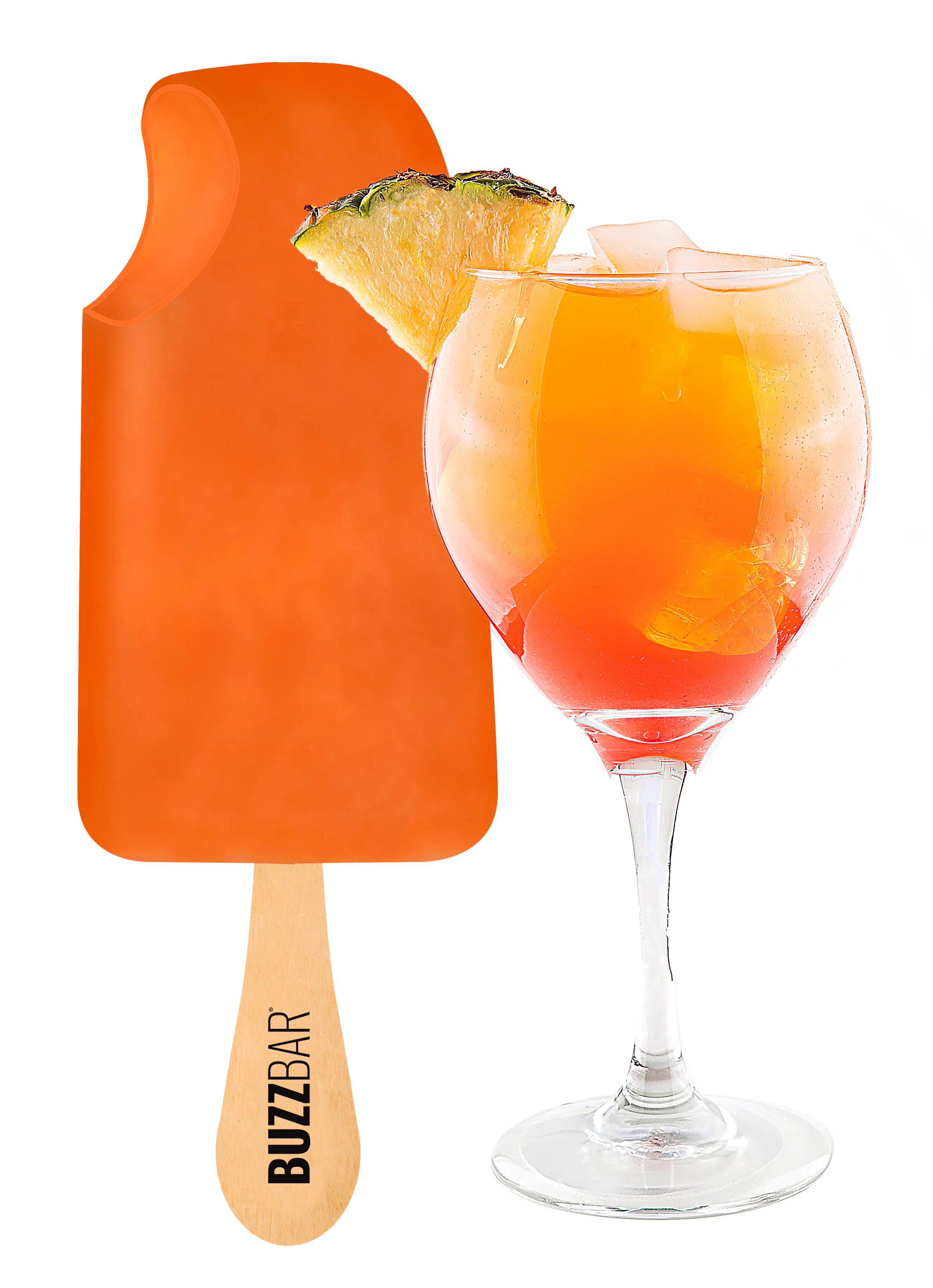 Pineapple Buzz Boozy Ice Pops - 12 Pack by Buzz Bar Ice Cream