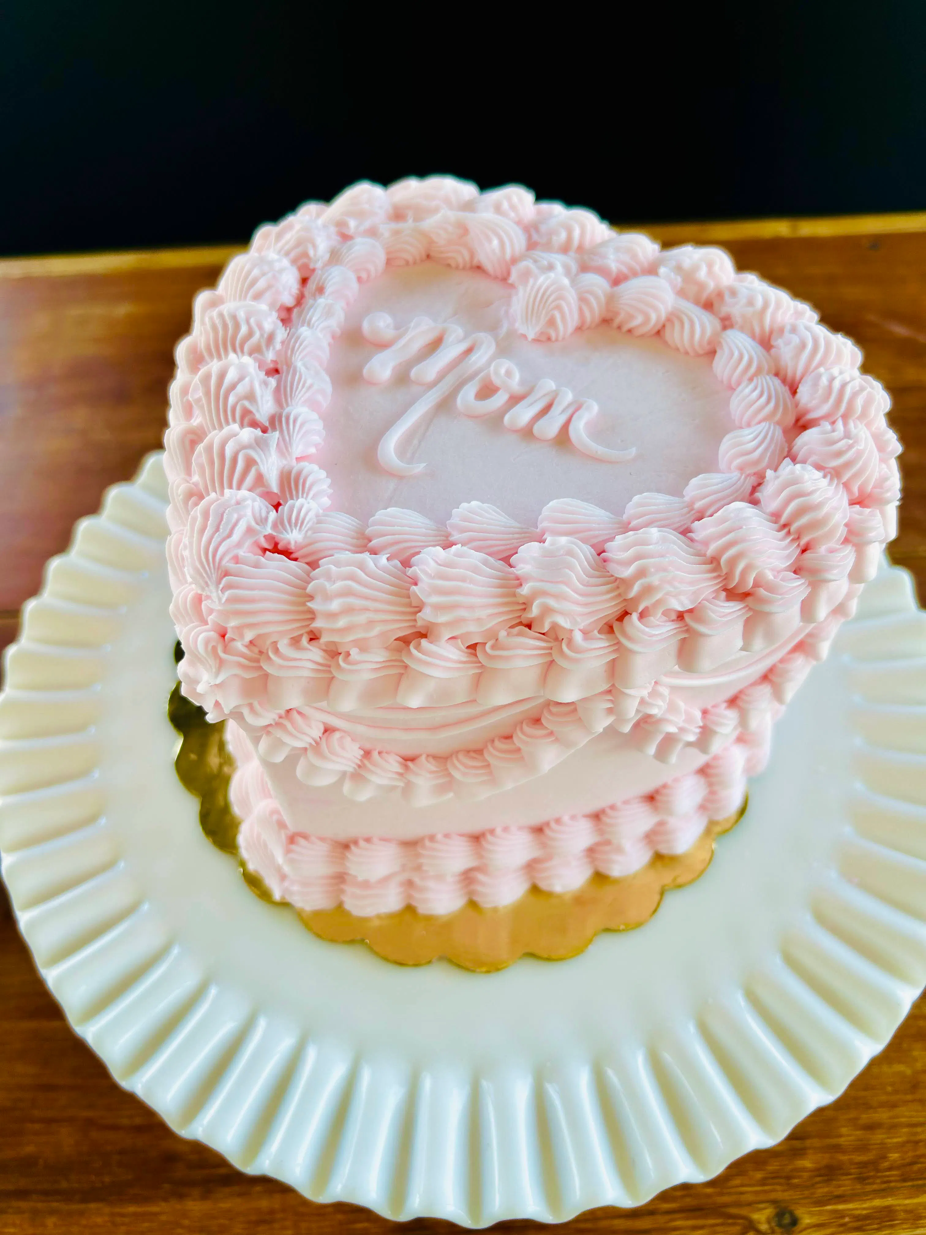 Mother's Day Heart-Shaped Cake by Blue Owl Bakery - Alternate image 3