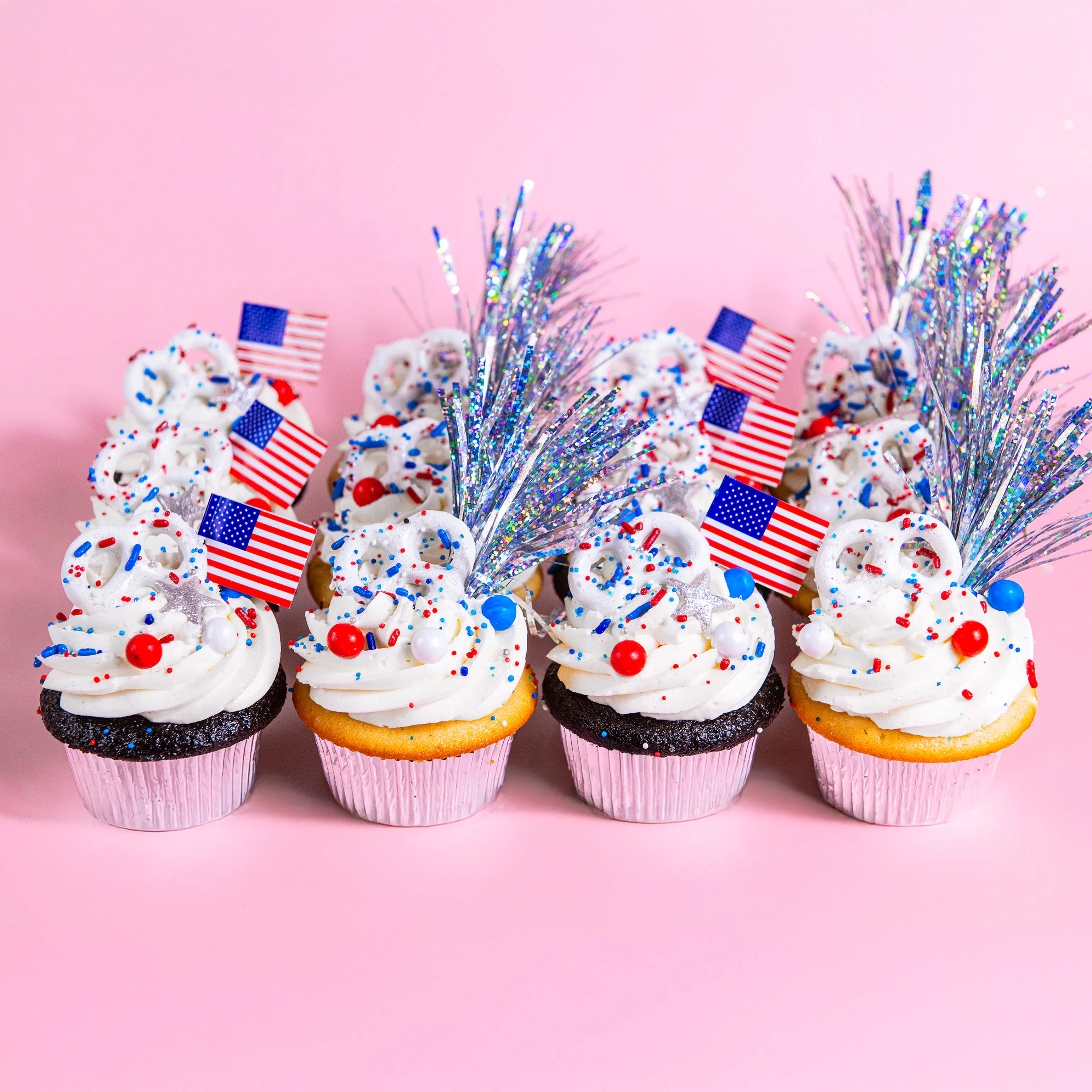 Stars & Stripes Celebration Cupcakes - 12 Pack by Trophy Cupcakes - Alternate image 2