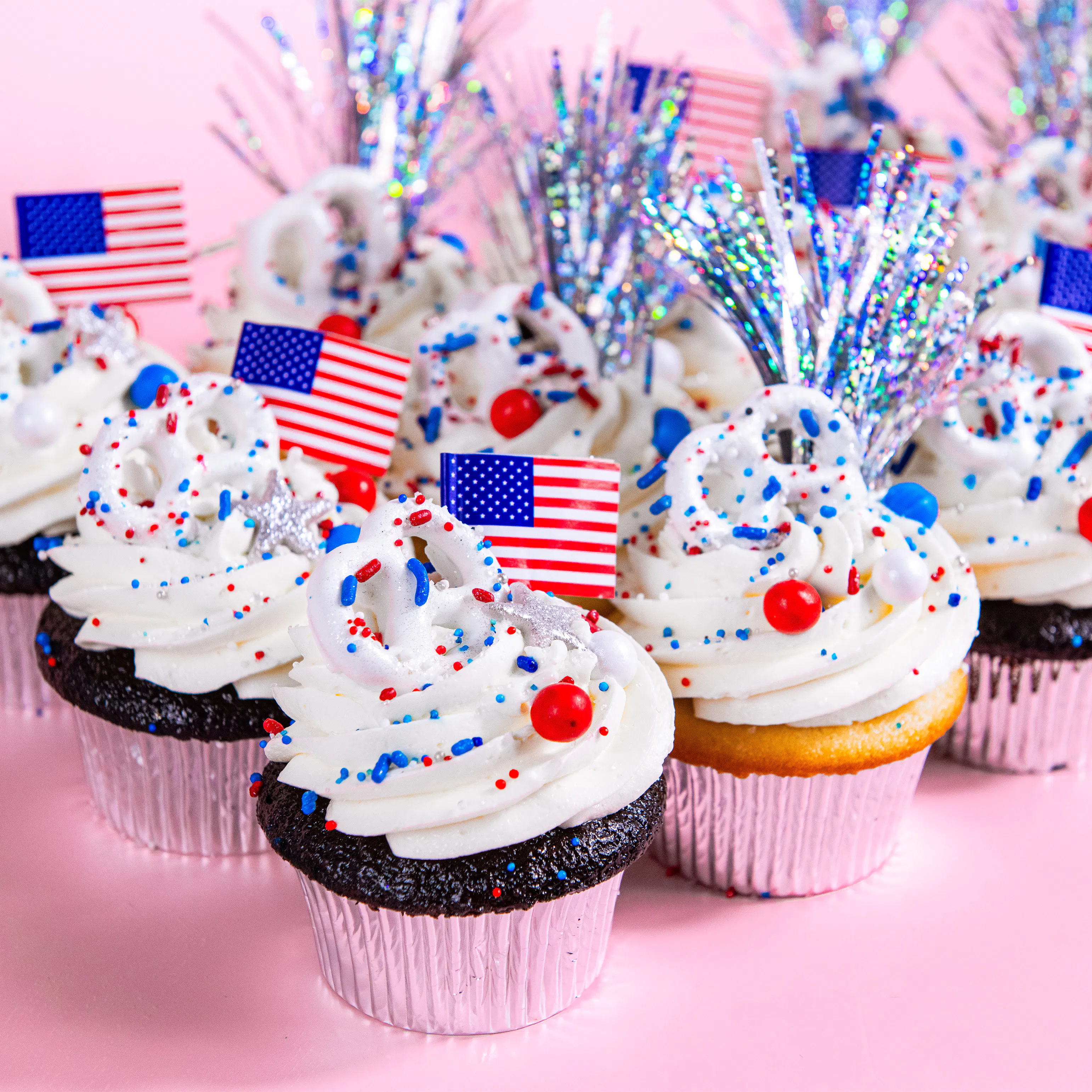 Stars & Stripes Celebration Cupcakes - 12 Pack by Trophy Cupcakes - Alternate image 1