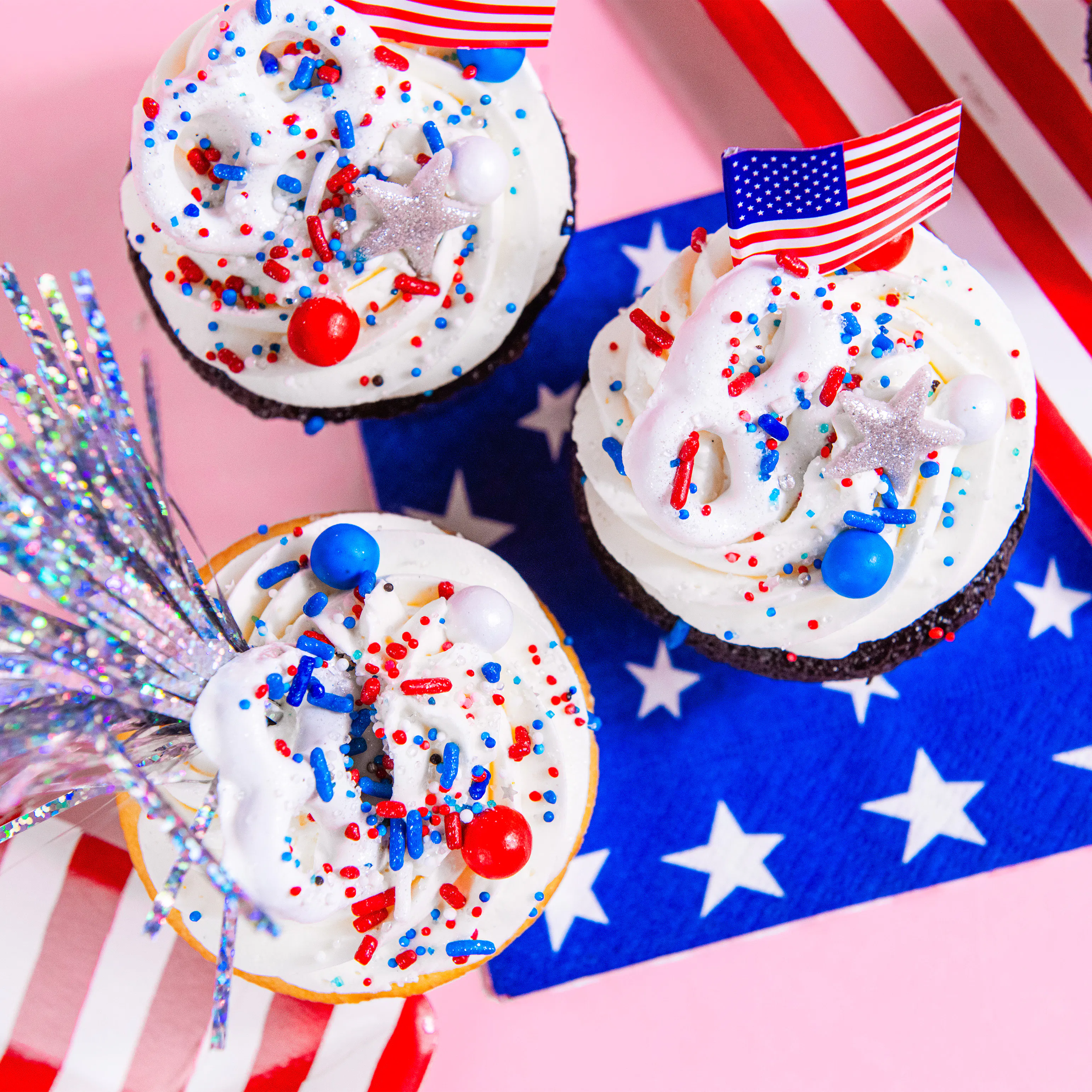 Stars & Stripes Celebration Cupcakes - 12 Pack by Trophy Cupcakes