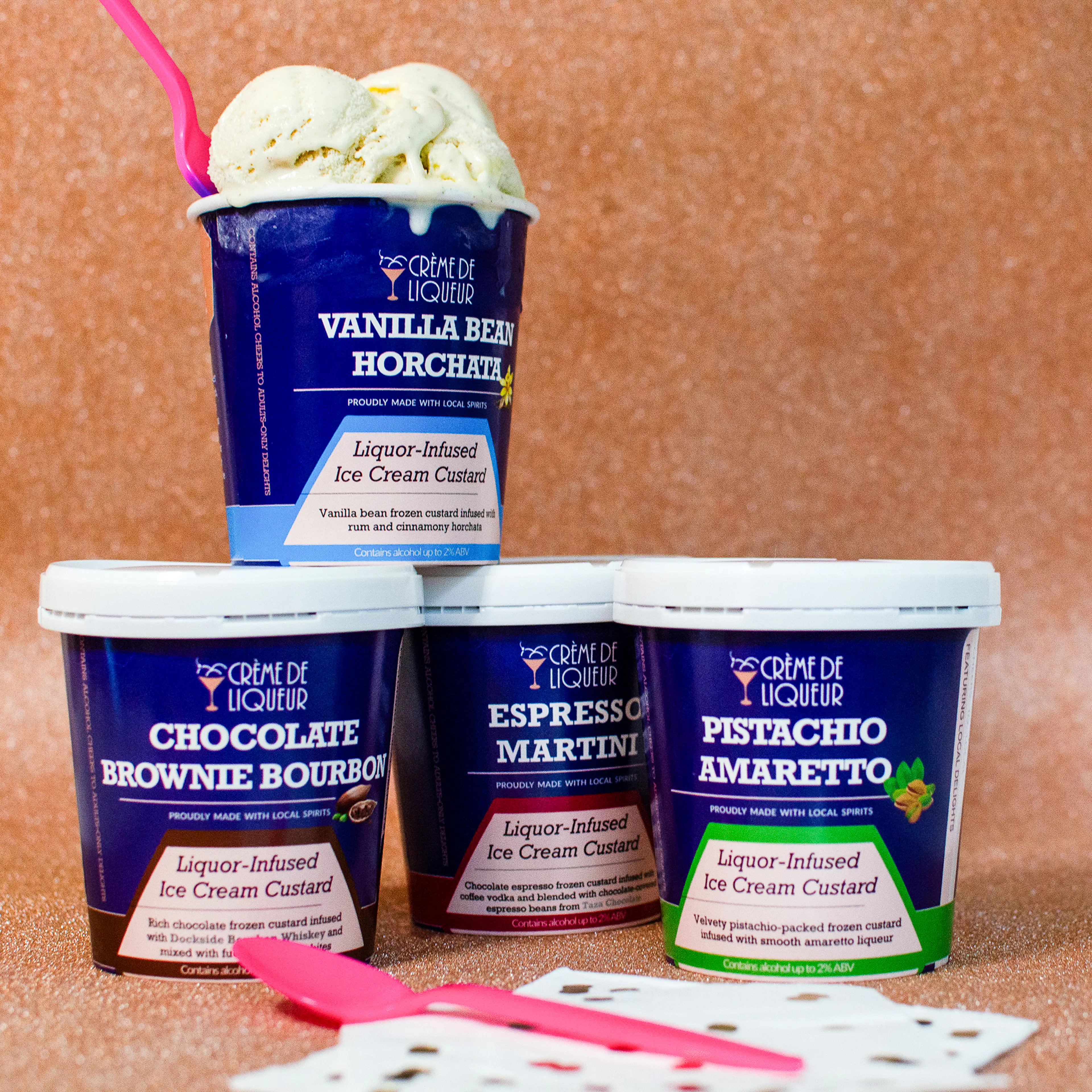 Choose Your Own Boozy Frozen Custard - 4 Pints by Crème de Liqueur