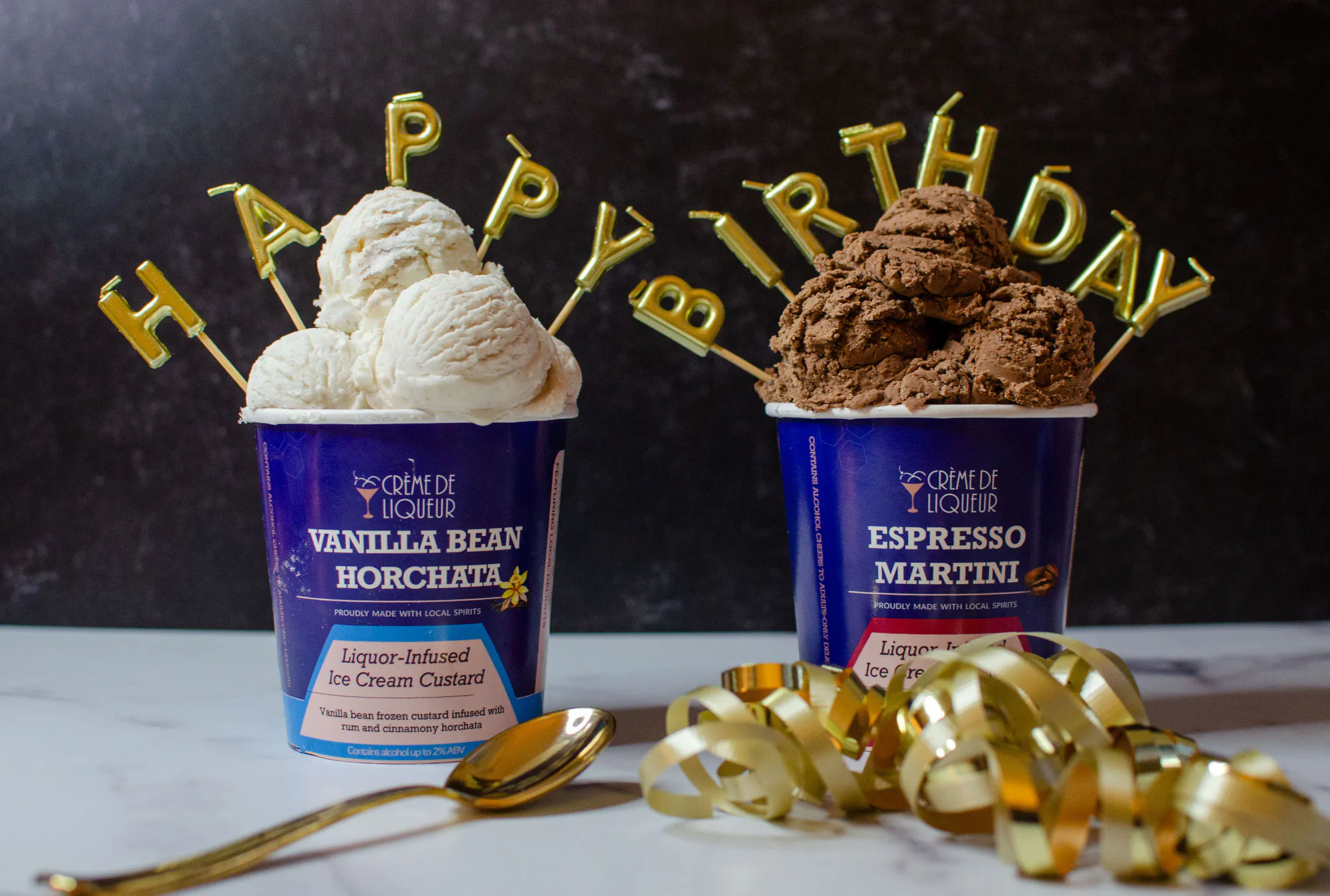Boozy Frozen Custard Birthday Collection - 3 Pints by Crème de Liqueur